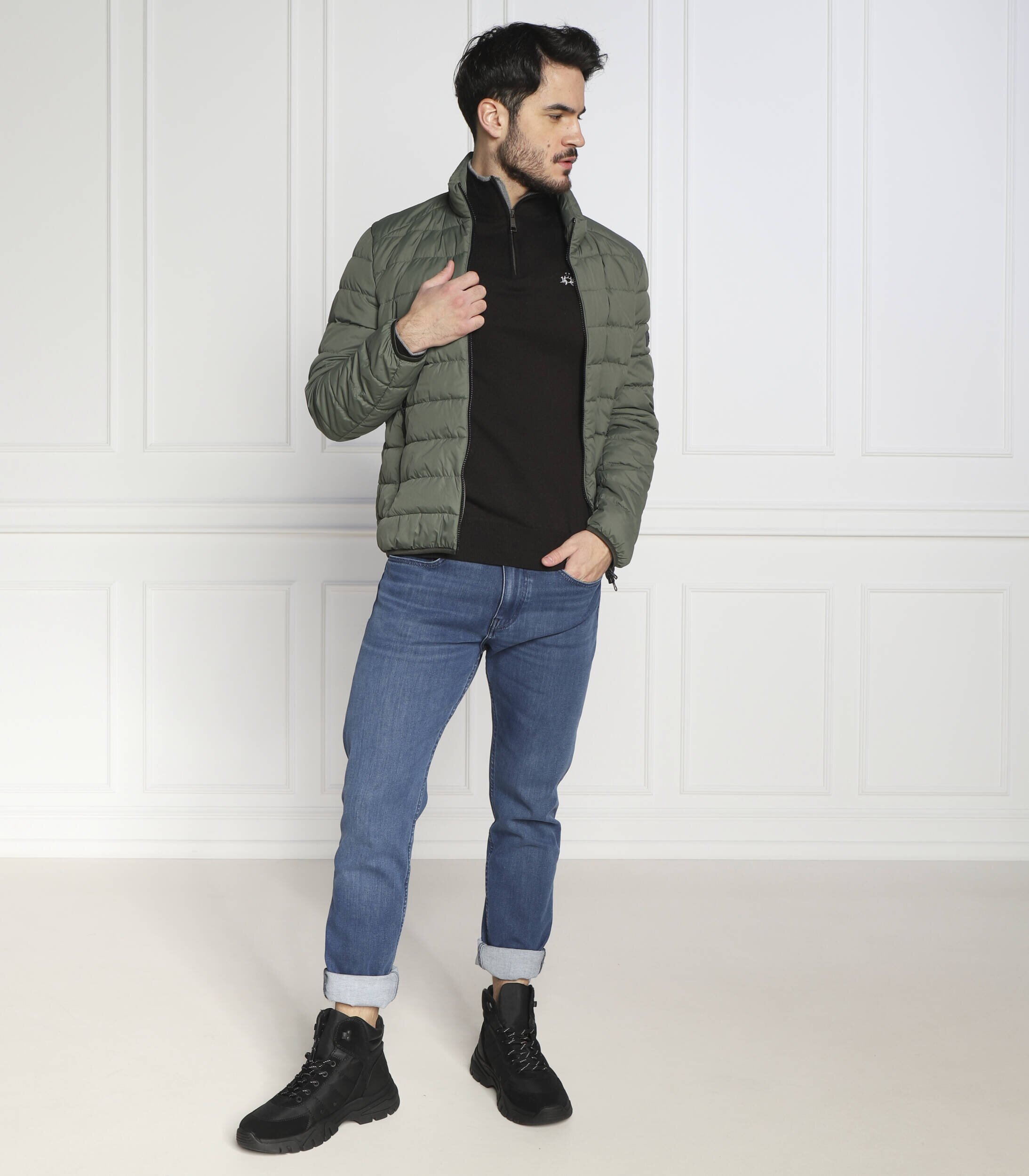LA MARTINA Pulover yw020 | Slim Fit cu adaos de lână