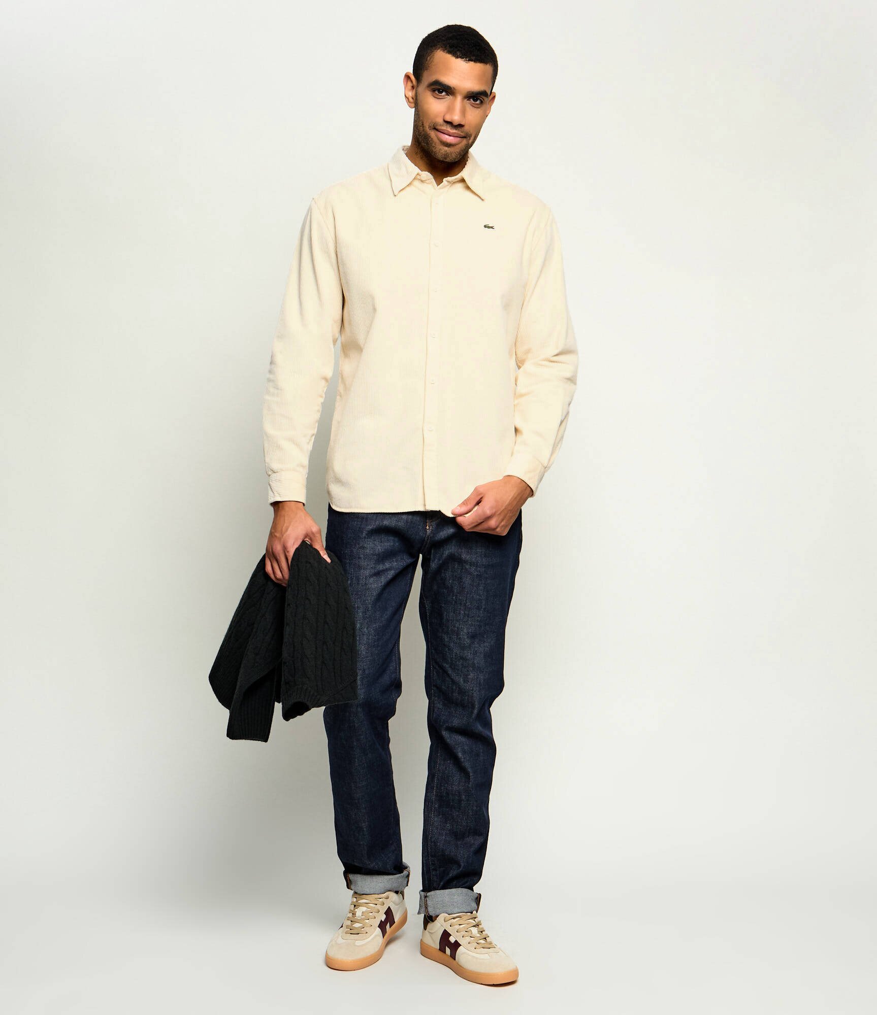 Lacoste Cămașă | regular fit | catifea reiată