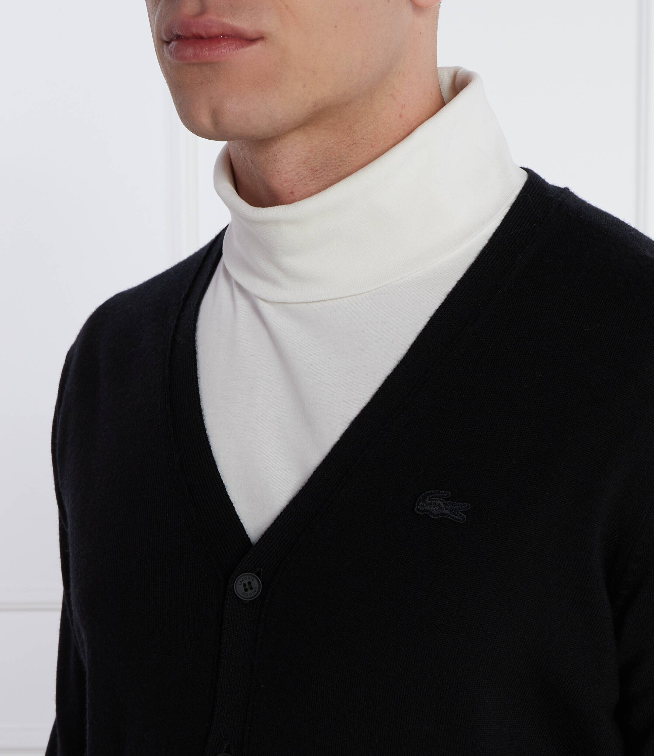 Lacoste De lână cardigan | Regular Fit
