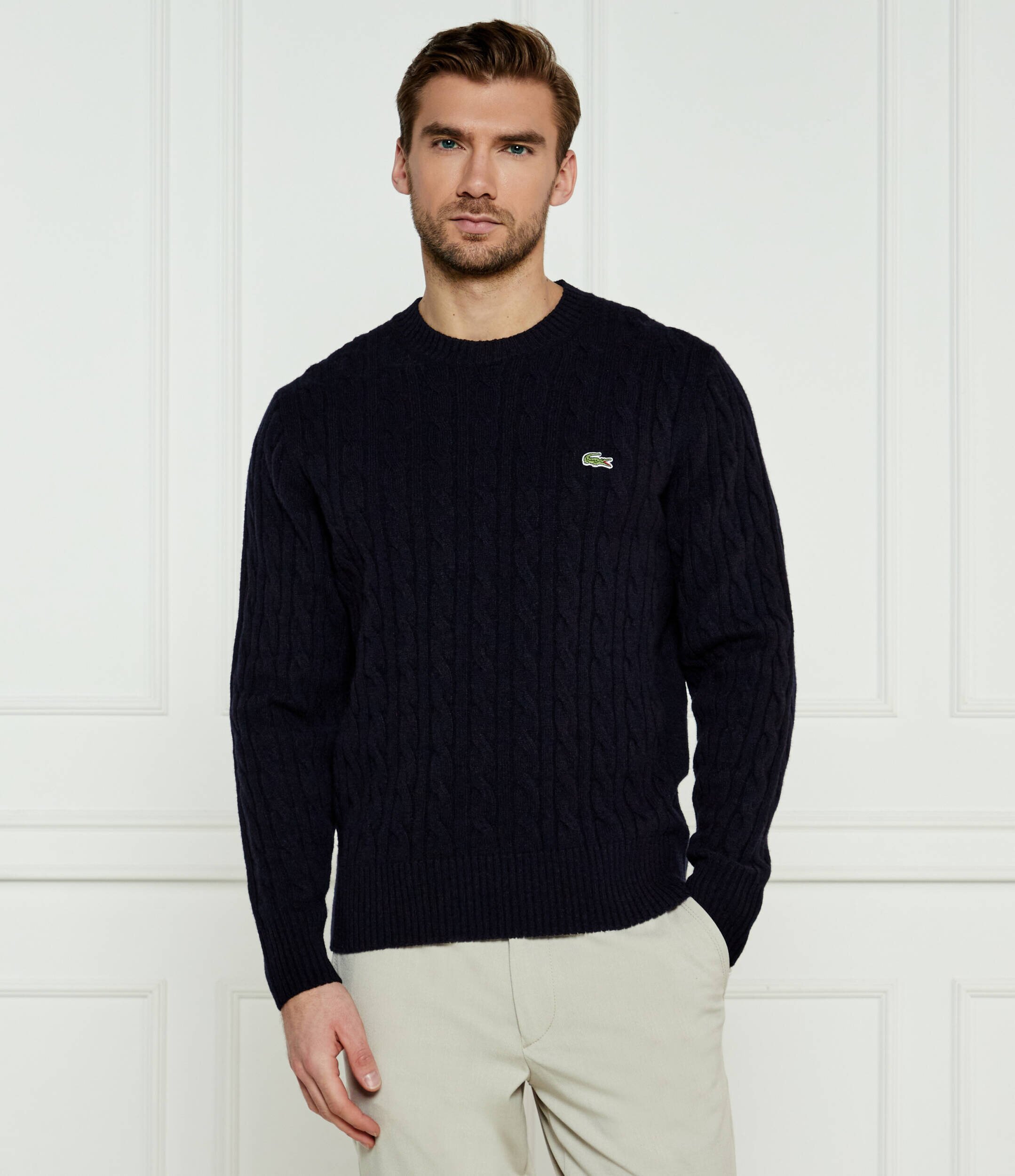 Lacoste De lână pulover | Classic fit