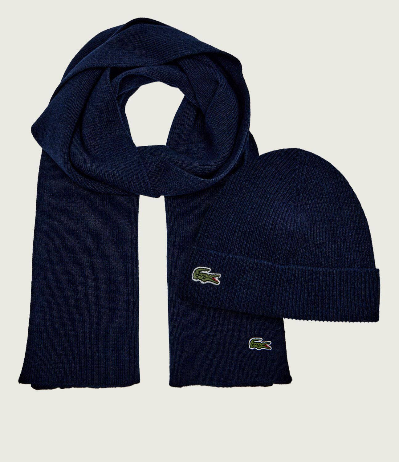 Lacoste De lână șal + căciulă