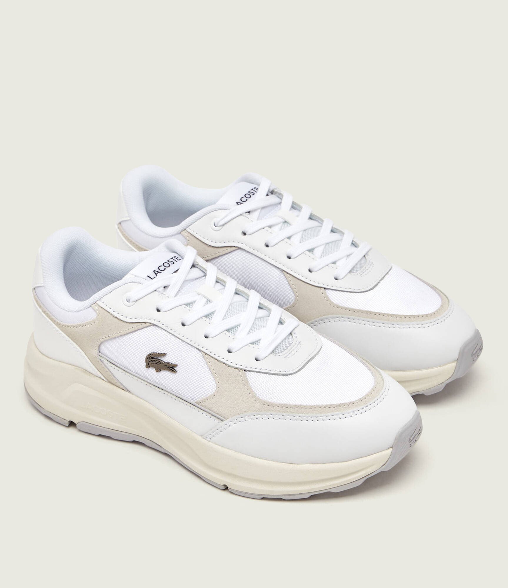 Lacoste Sneakers Run Set cu adaos de piele | piele întoarsă