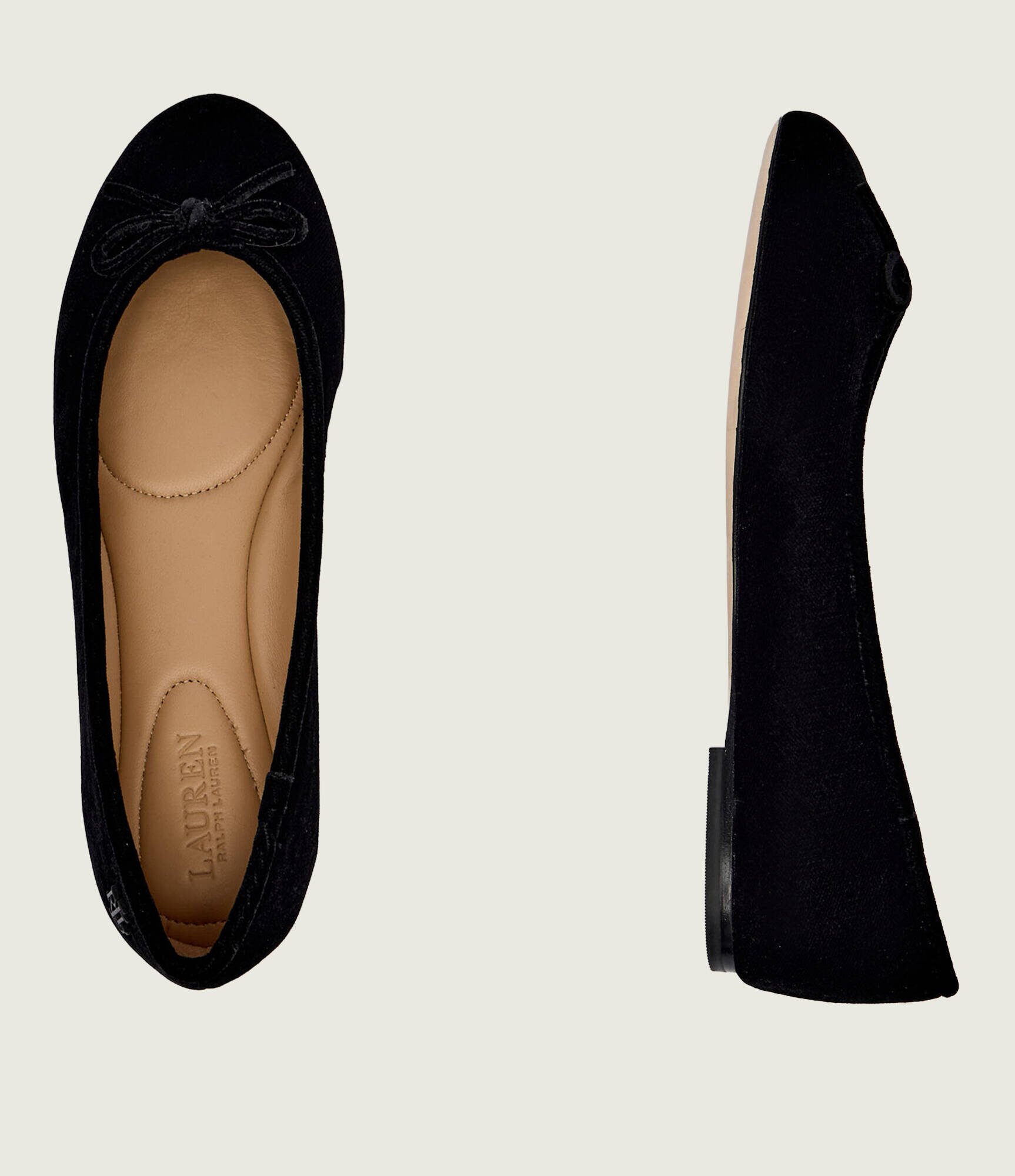 Lauren Ralph Lauren Balerini Jayna III cu adaos de piele