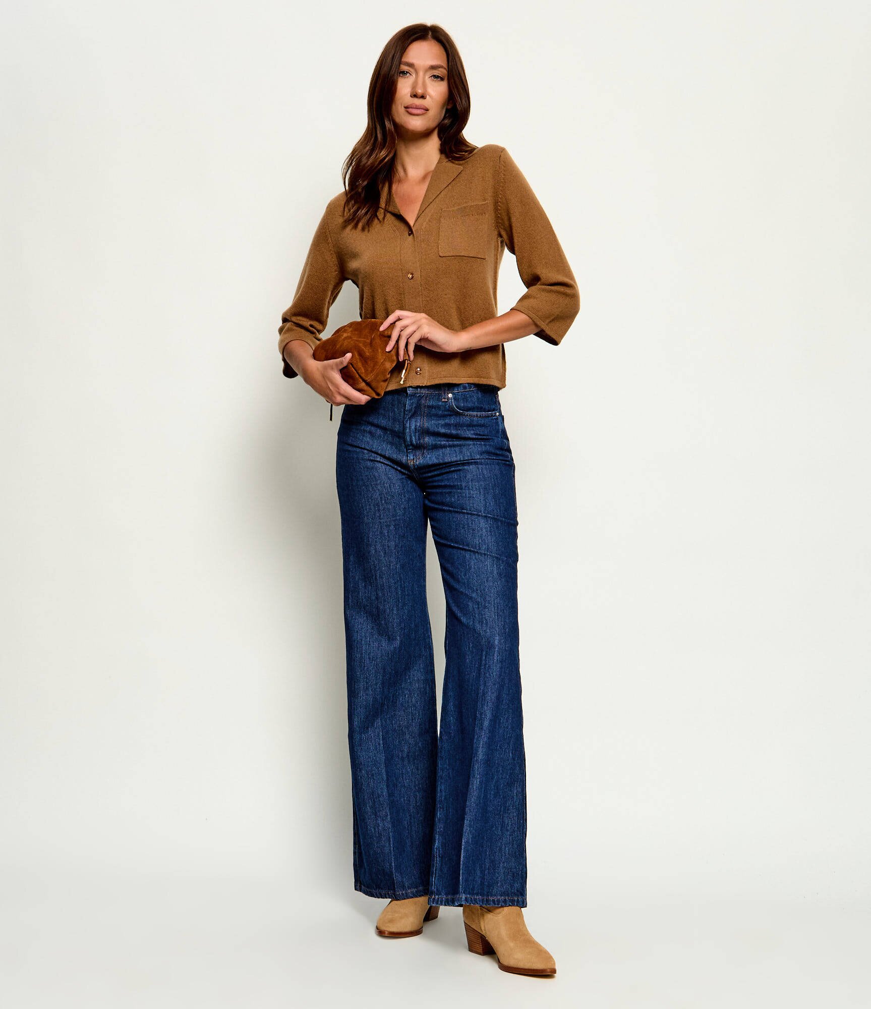 Lauren Ralph Lauren Cizme cowboy HARPHER | piele întoarsă
