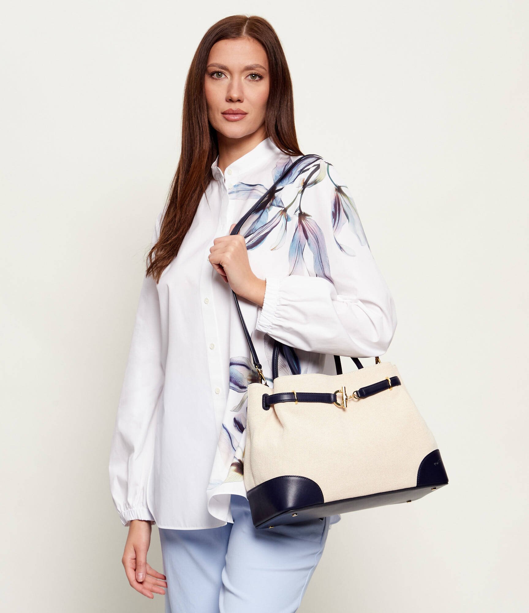 Lauren Ralph Lauren Cufăr Blaike cu adaos de piele