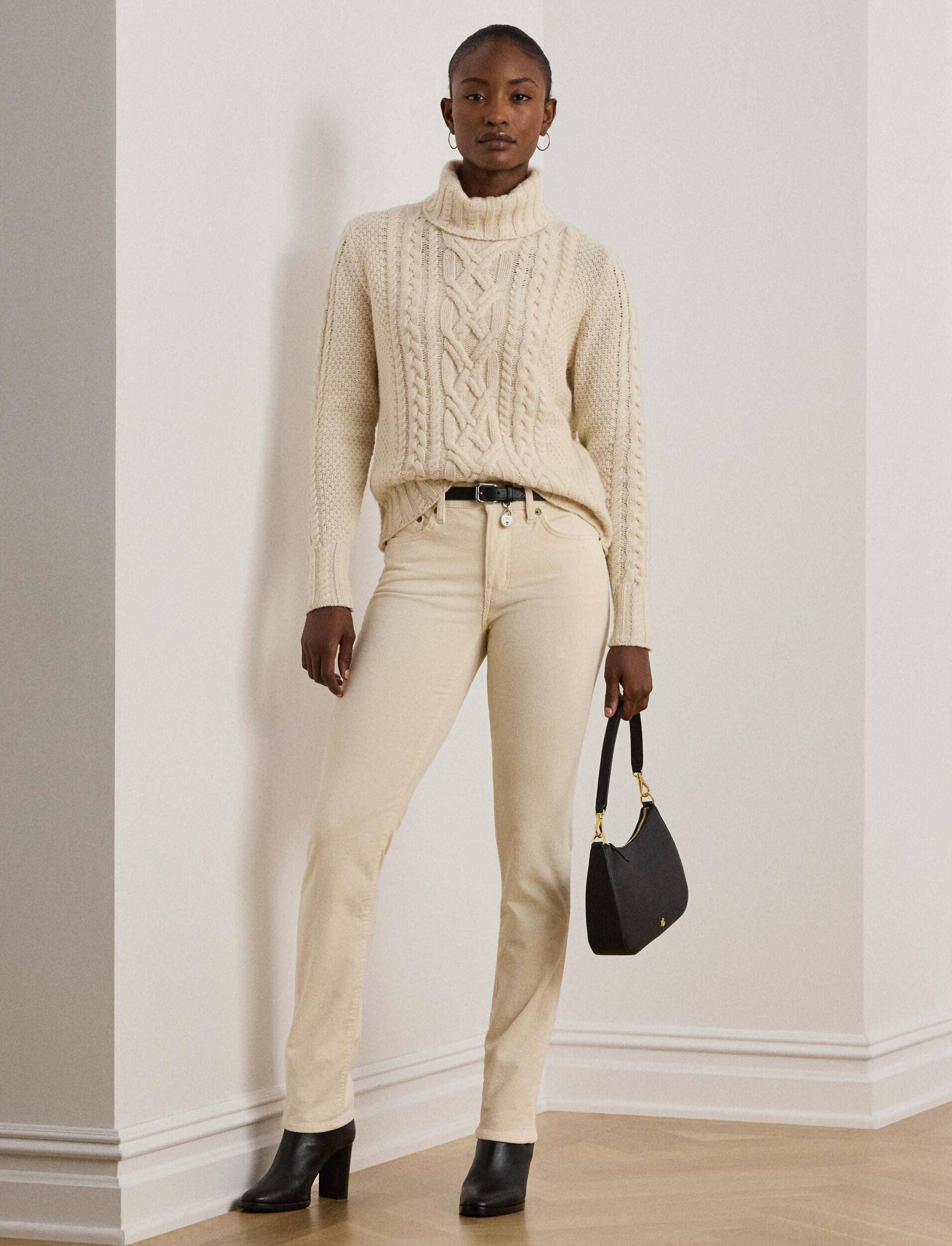 Lauren Ralph Lauren De catifea reiată pantaloni WALE CORD | Straight fit