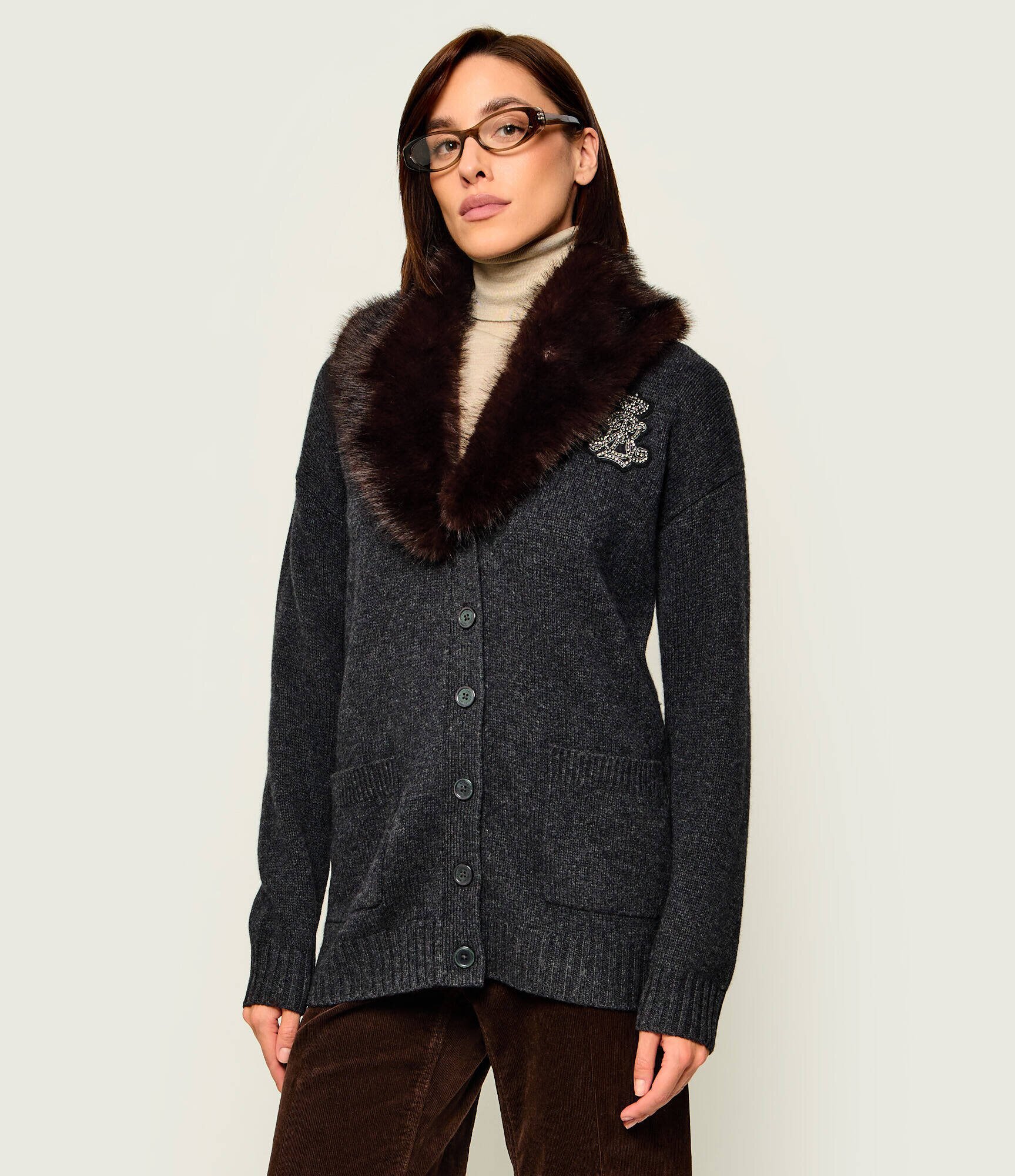 Lauren Ralph Lauren De lână cardigan | Relaxed fit cu adaos de cașmir
