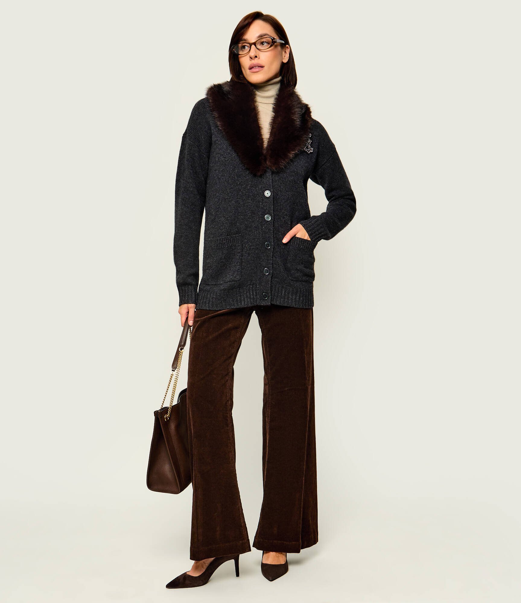 Lauren Ralph Lauren De lână cardigan | Relaxed fit cu adaos de cașmir