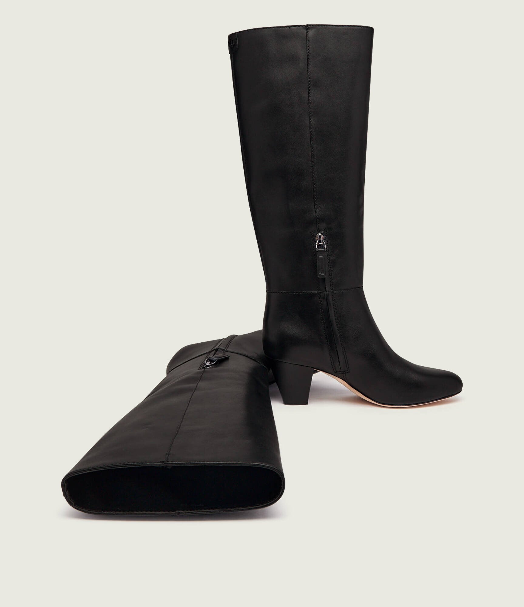 Lauren Ralph Lauren De piele cizme cu toc Emersyn