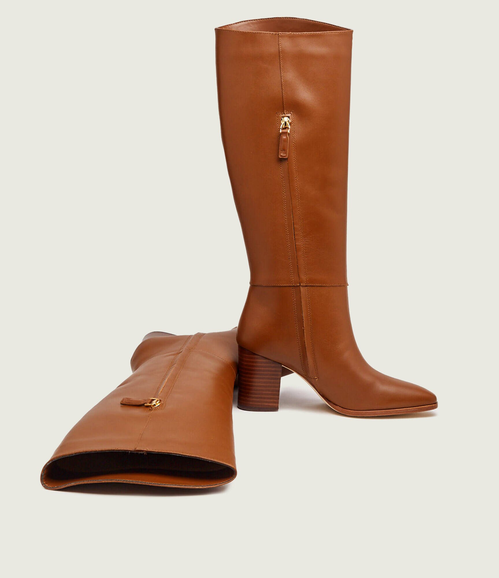 Lauren Ralph Lauren De piele cizme cu toc Raelynn