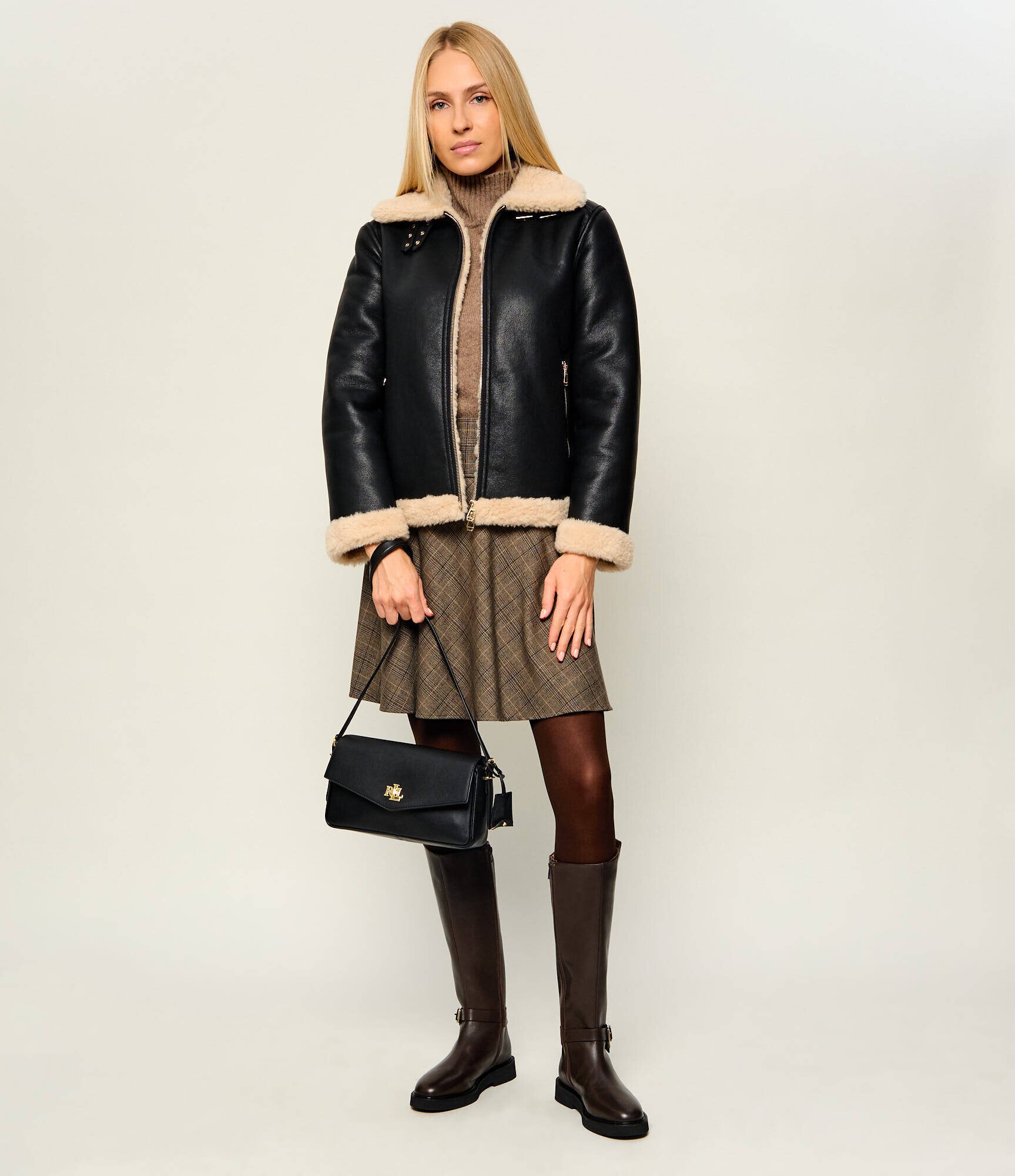 Lauren Ralph Lauren De piele geantă pe umăr Farrah