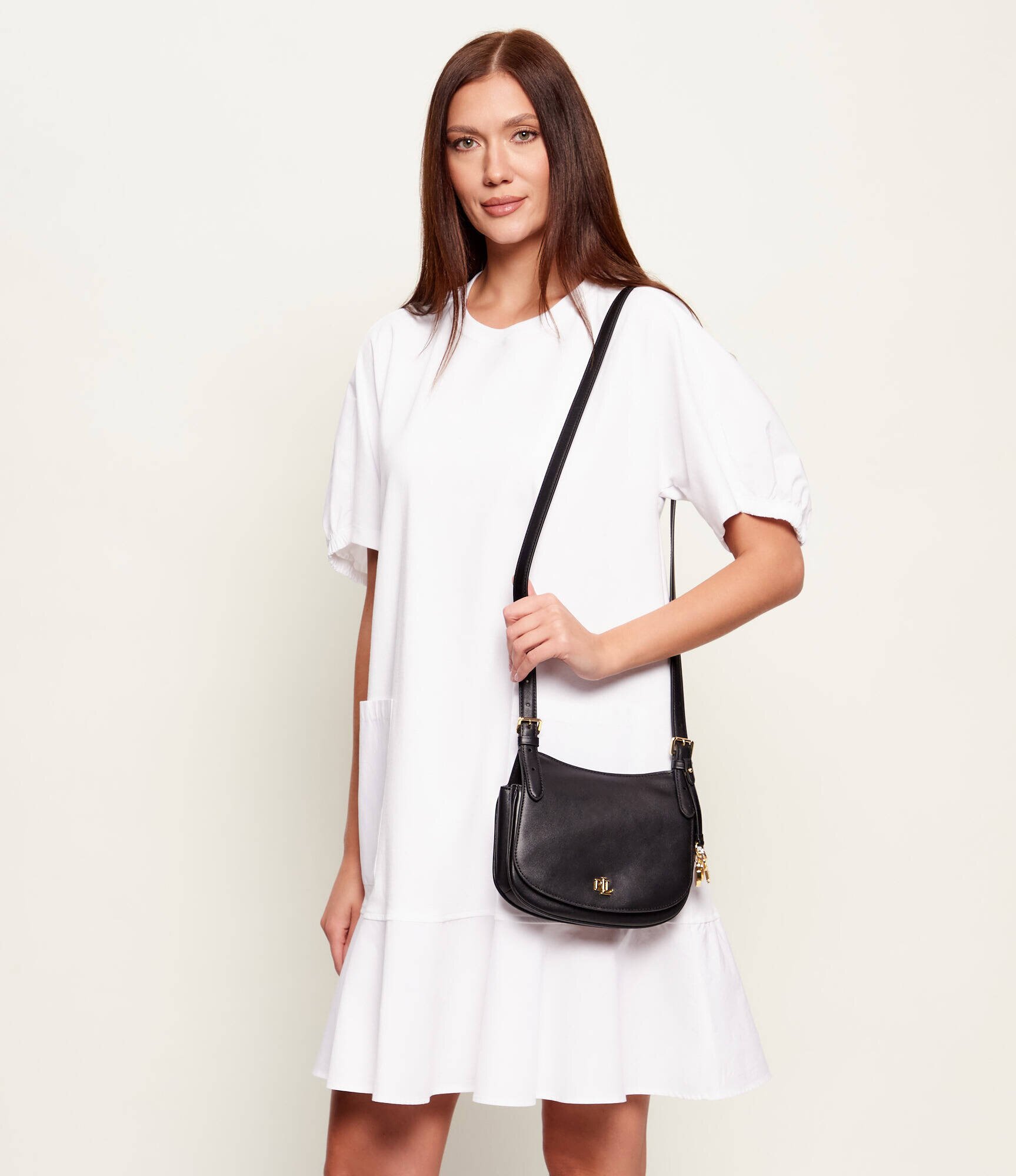 Lauren Ralph Lauren De piele geantă poștaș MARCY