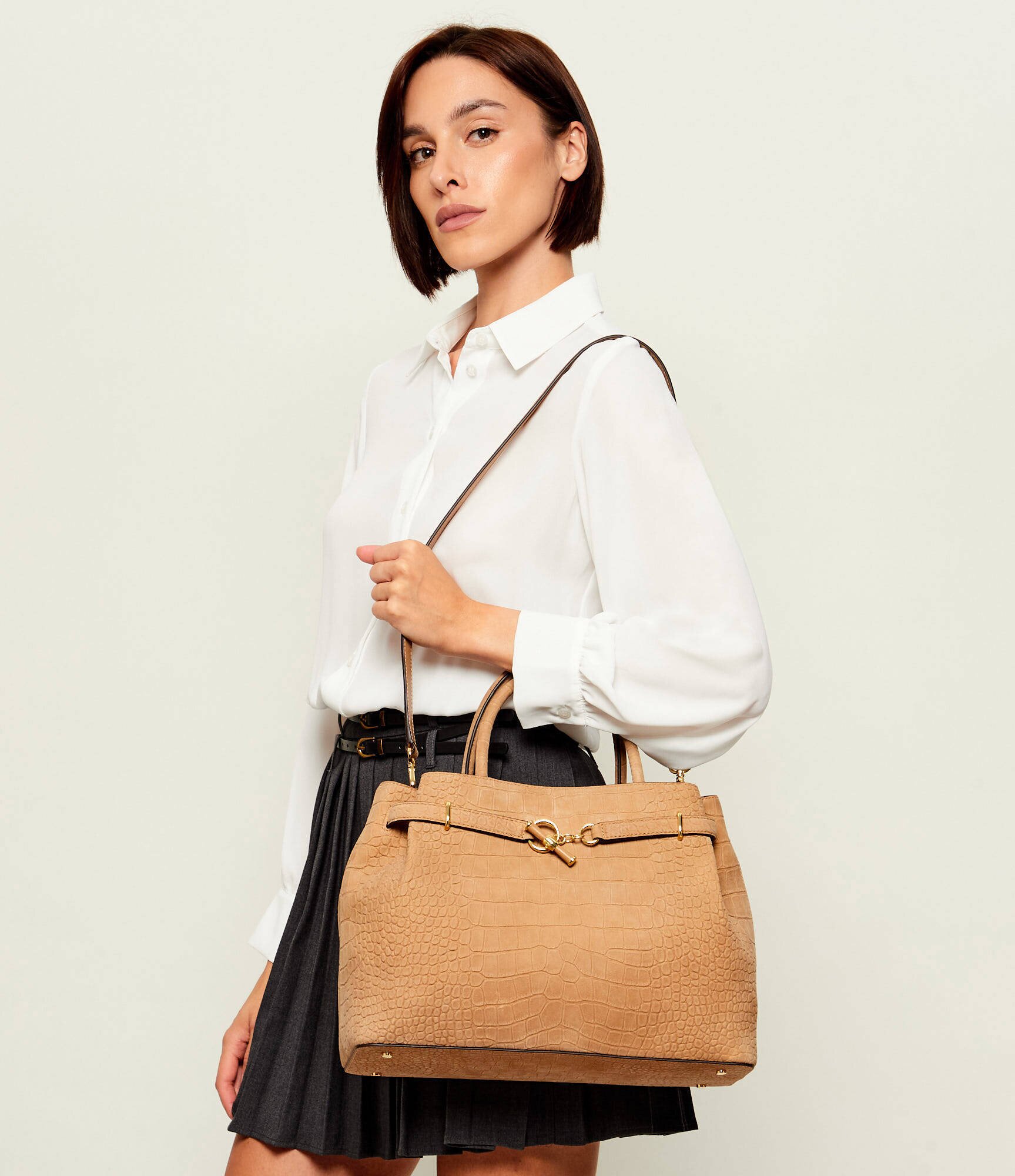 Lauren Ralph Lauren De piele geantă shopper Blaike