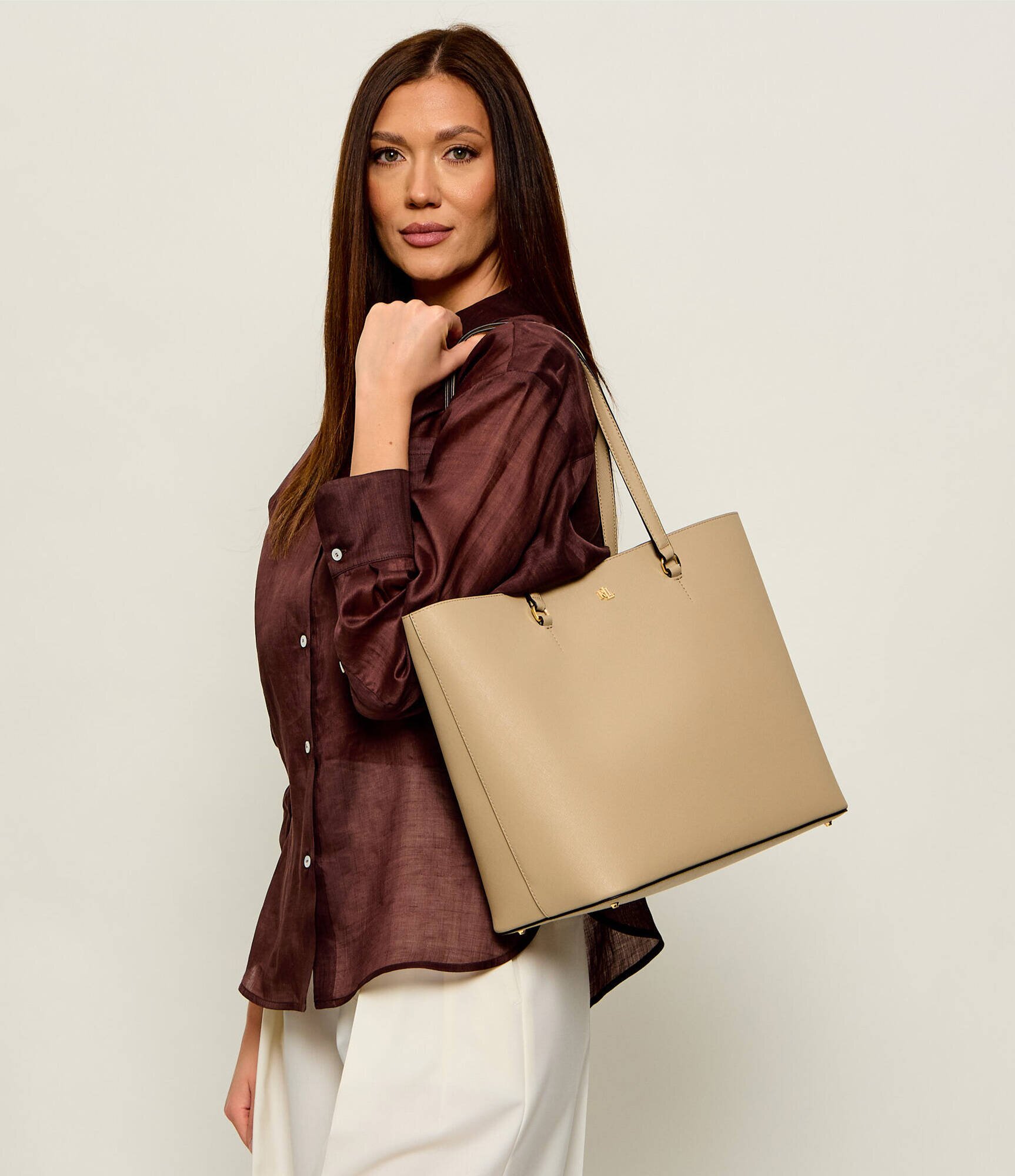 Lauren Ralph Lauren De piele geantă shopper Karly