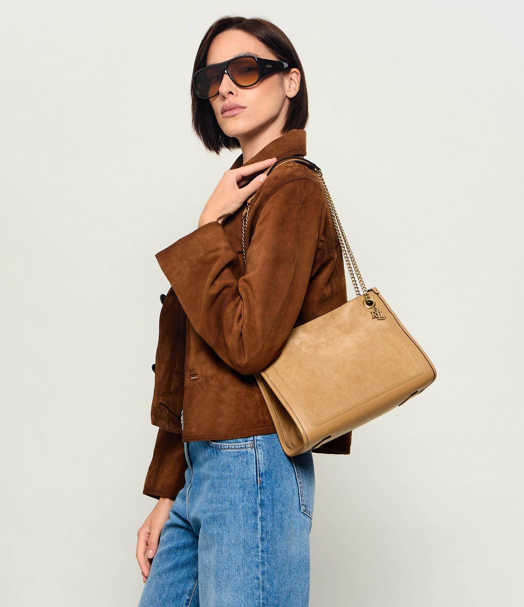 Lauren Ralph Lauren Geantă pe umăr Bradley | piele întoarsă