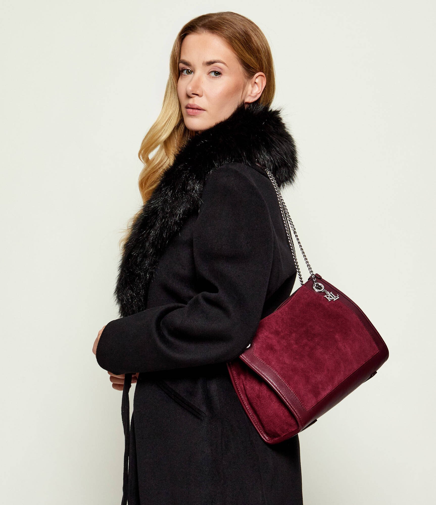 Lauren Ralph Lauren Geantă pe umăr Bradley | piele întoarsă