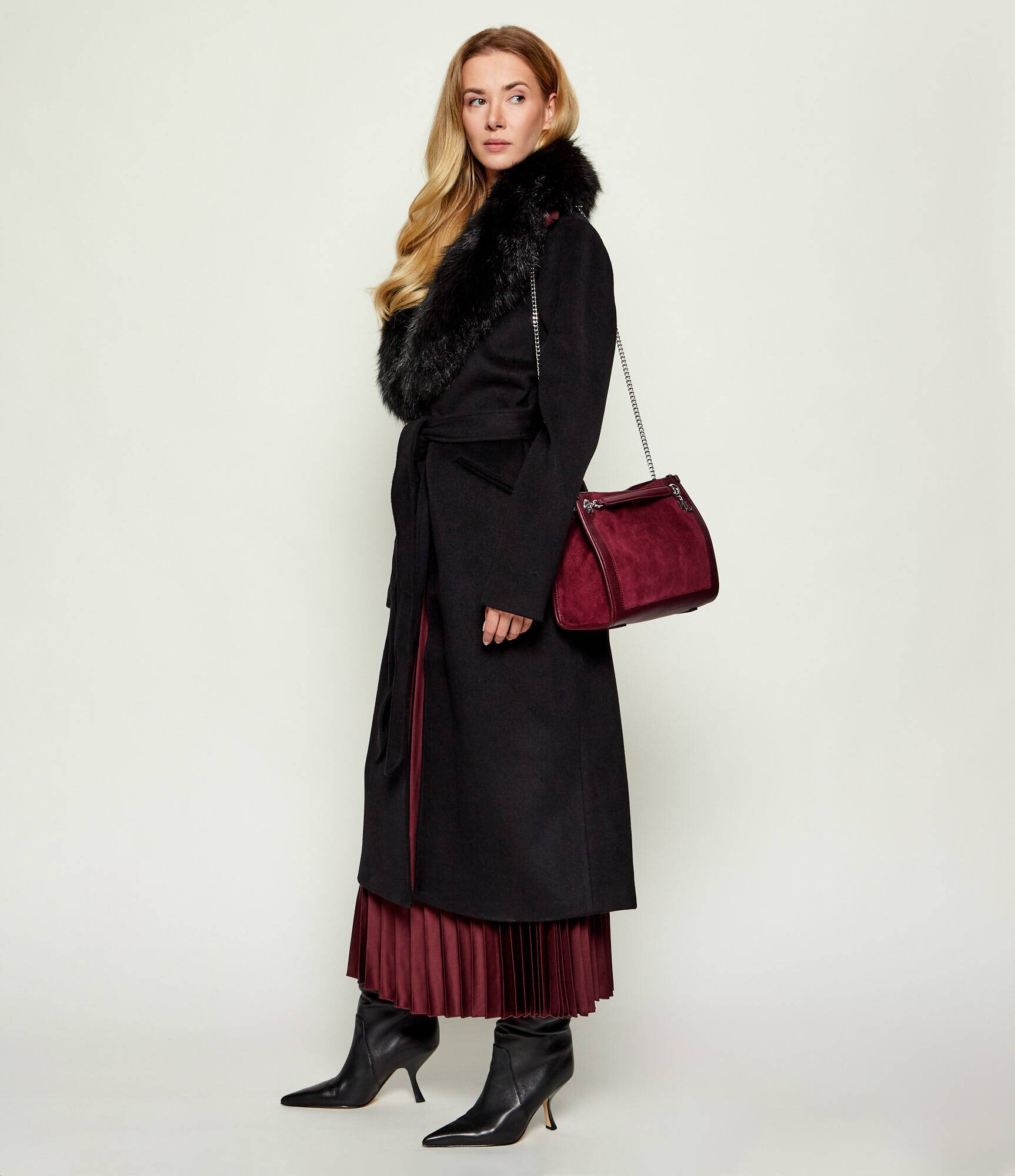 Lauren Ralph Lauren Geantă pe umăr Bradley | piele întoarsă