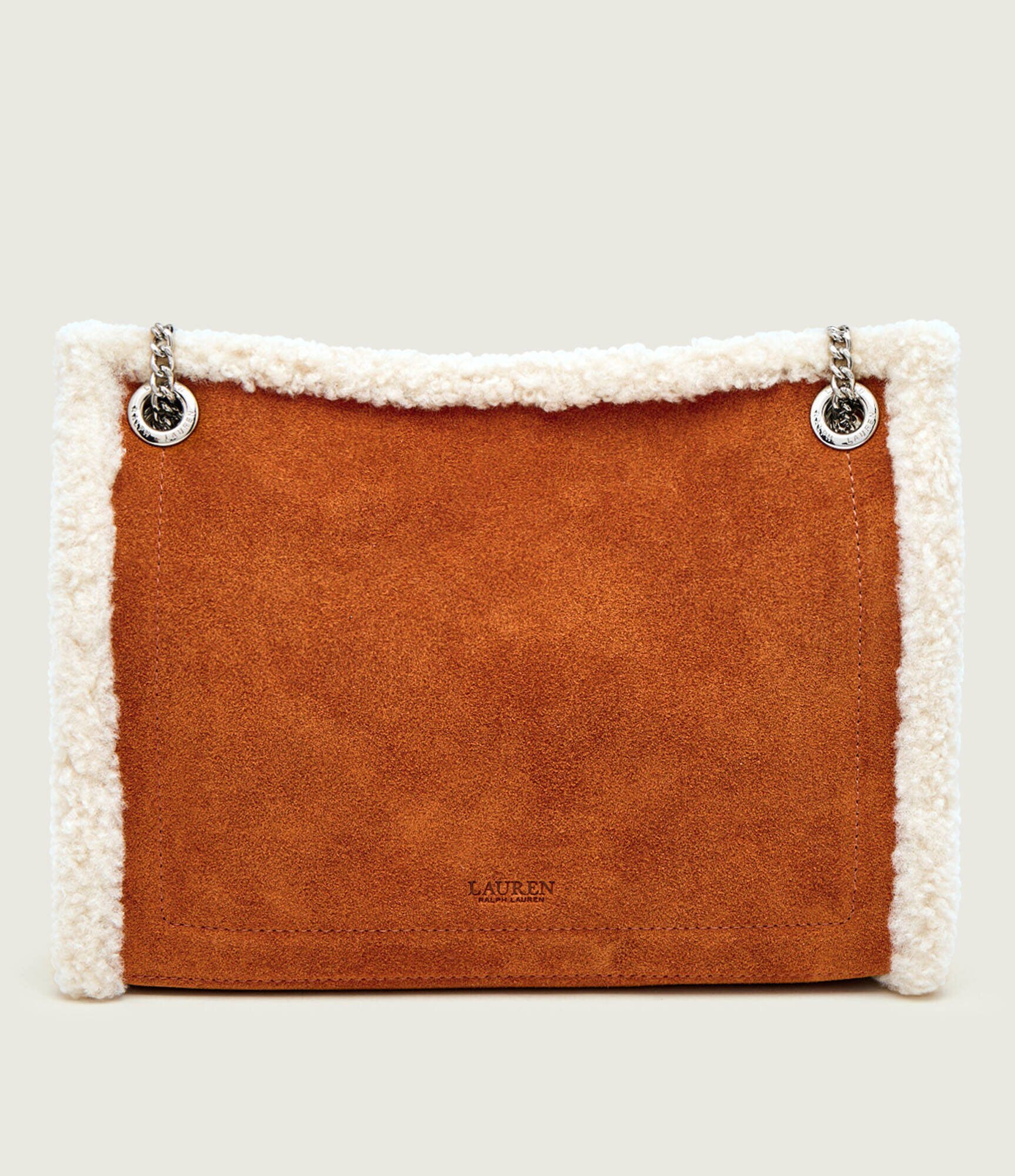 Lauren Ralph Lauren Geantă pe umăr Bradley | shearling | piele întoarsă