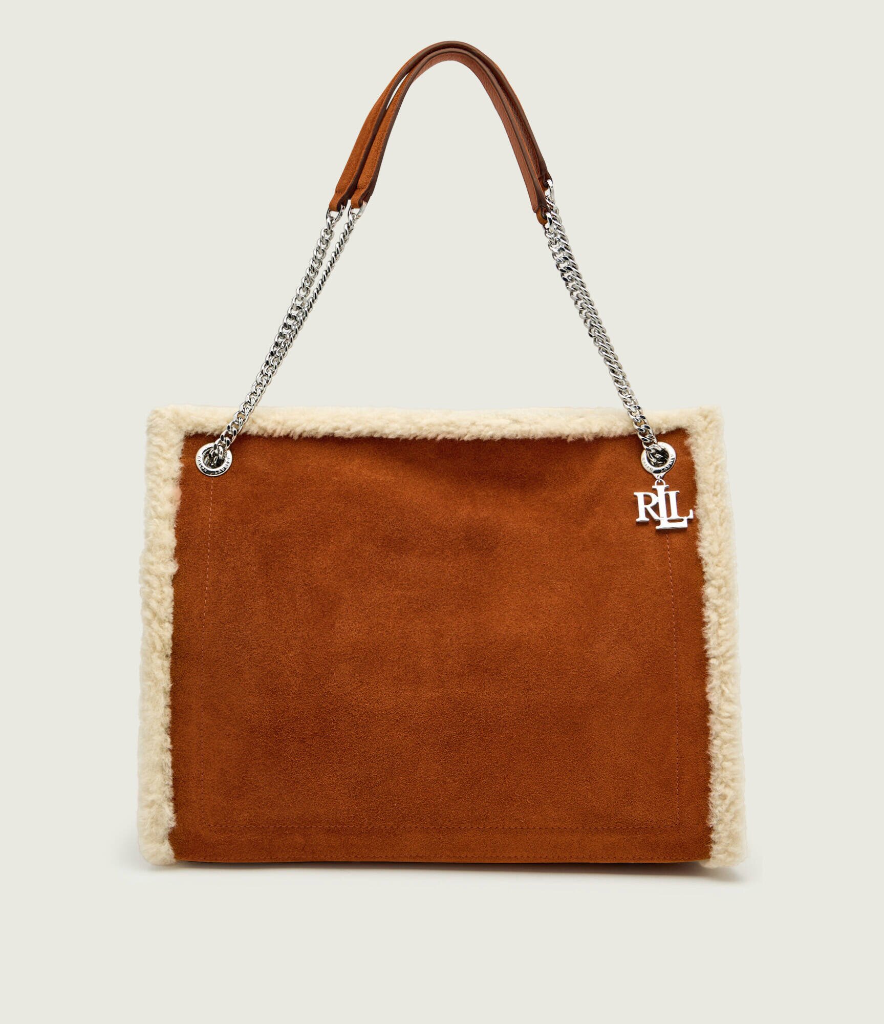 Lauren Ralph Lauren Geantă shopper Bradley | shearling | piele întoarsă
