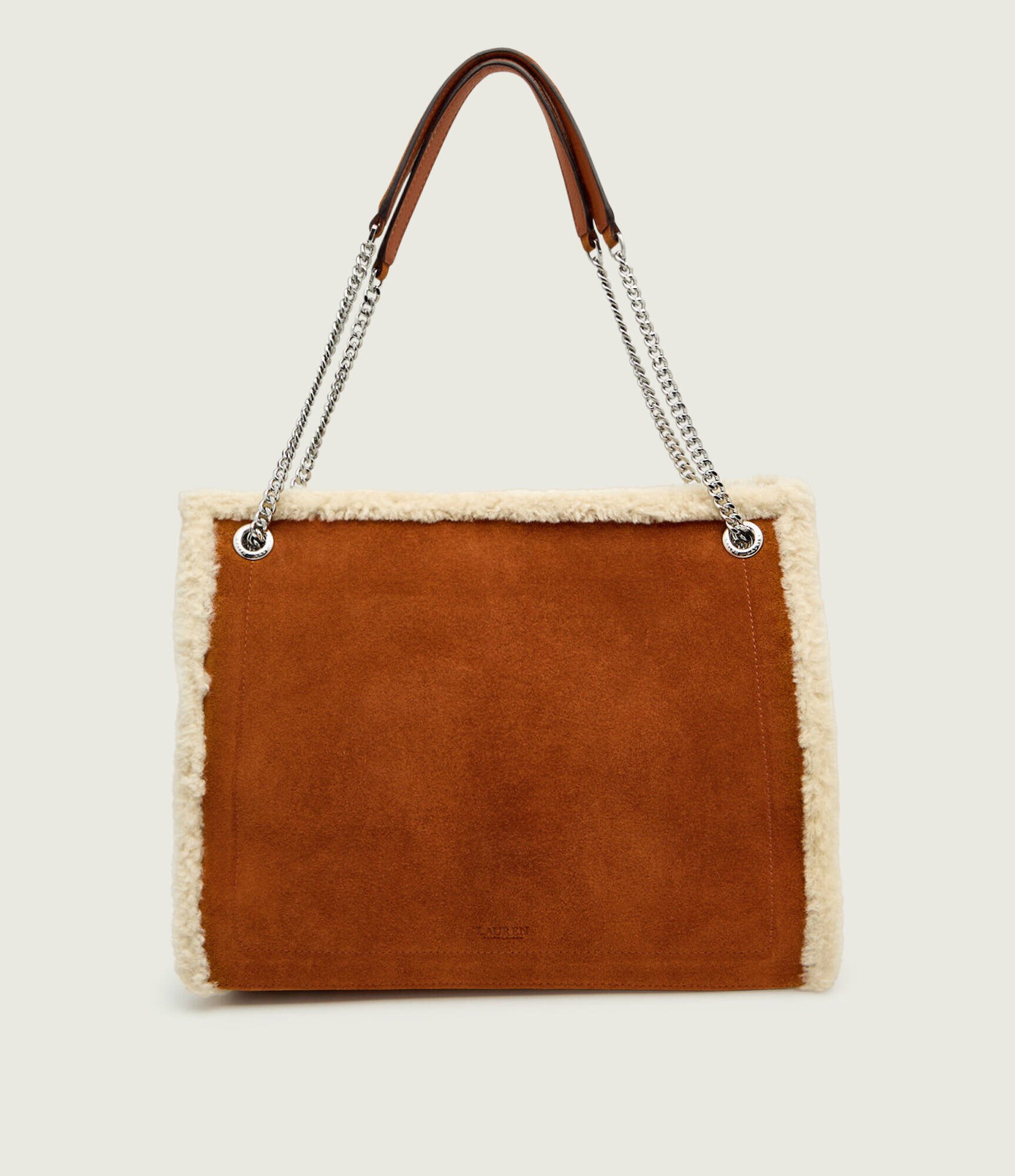 Lauren Ralph Lauren Geantă shopper Bradley | shearling | piele întoarsă