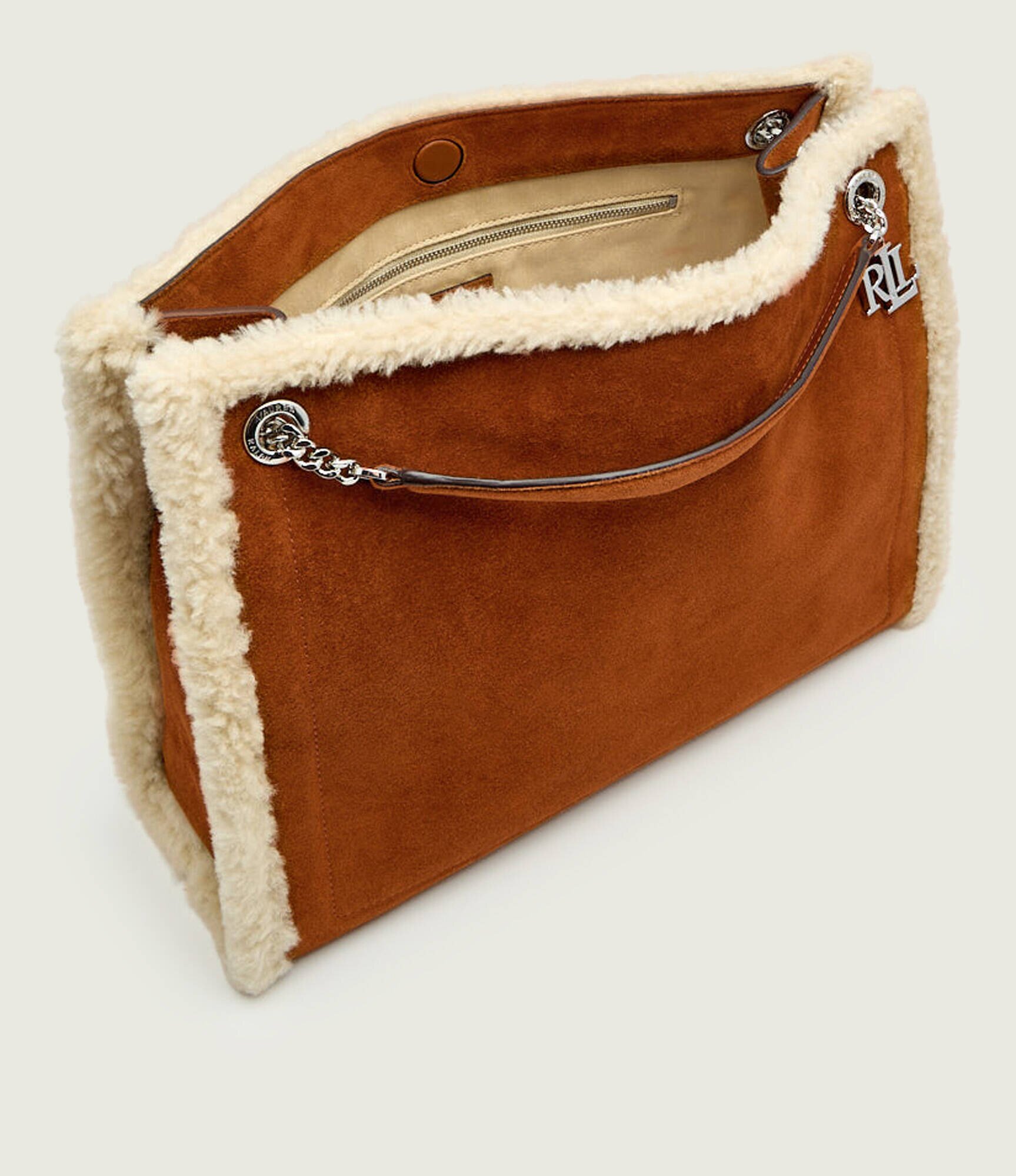 Lauren Ralph Lauren Geantă shopper Bradley | shearling | piele întoarsă