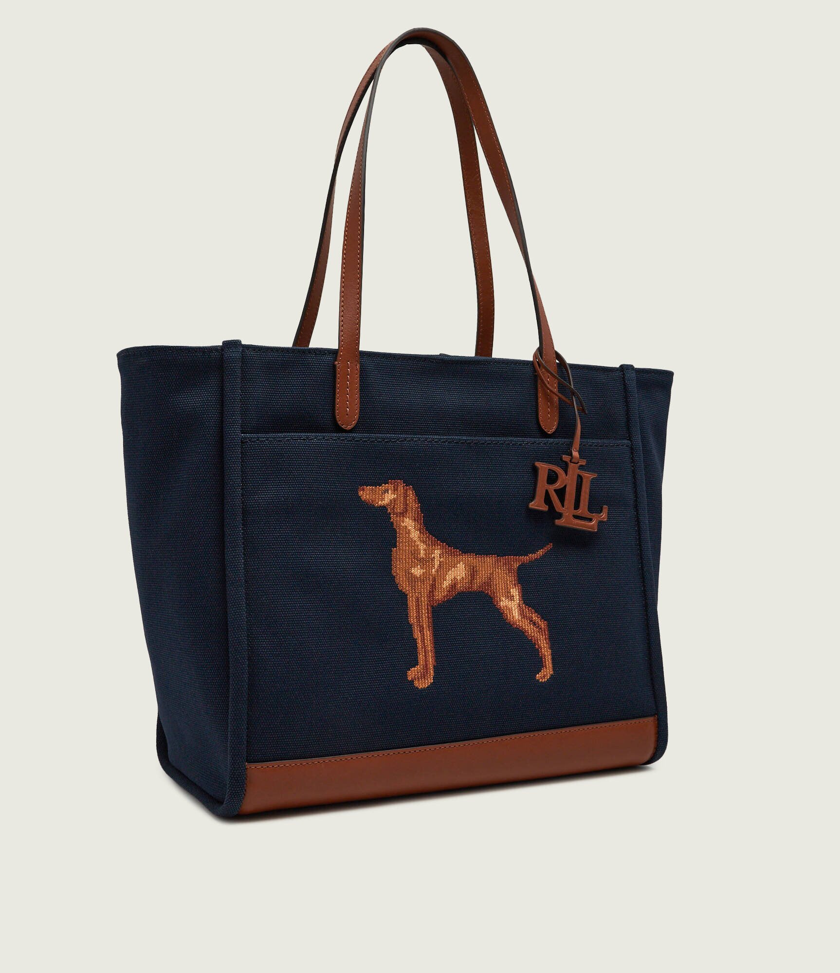 Lauren Ralph Lauren Geantă shopper Cameryn cu adaos de piele