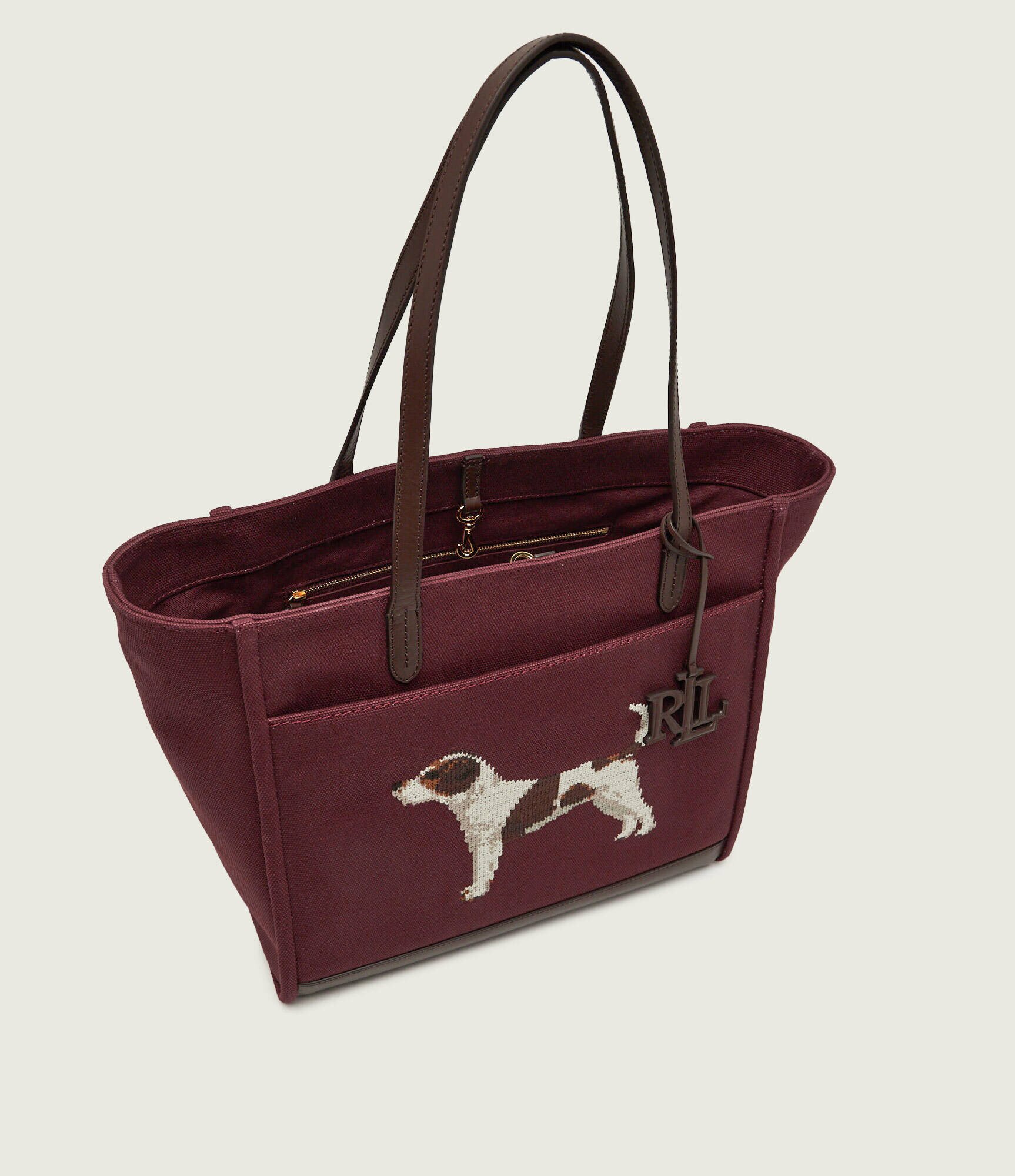 Lauren Ralph Lauren Geantă shopper Cameryn cu adaos de piele