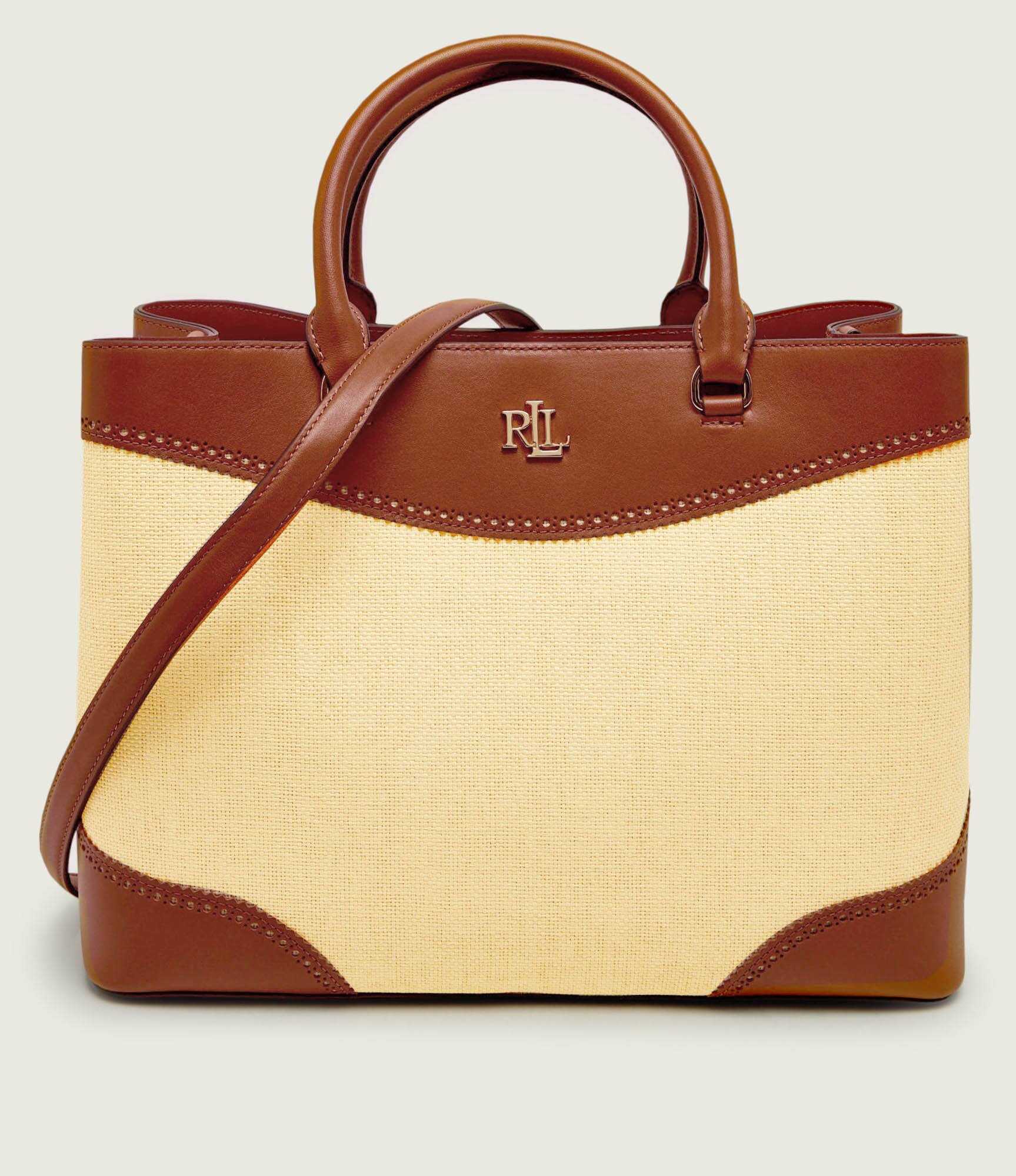 Lauren Ralph Lauren Geantă shopper MARCY cu adaos de piele