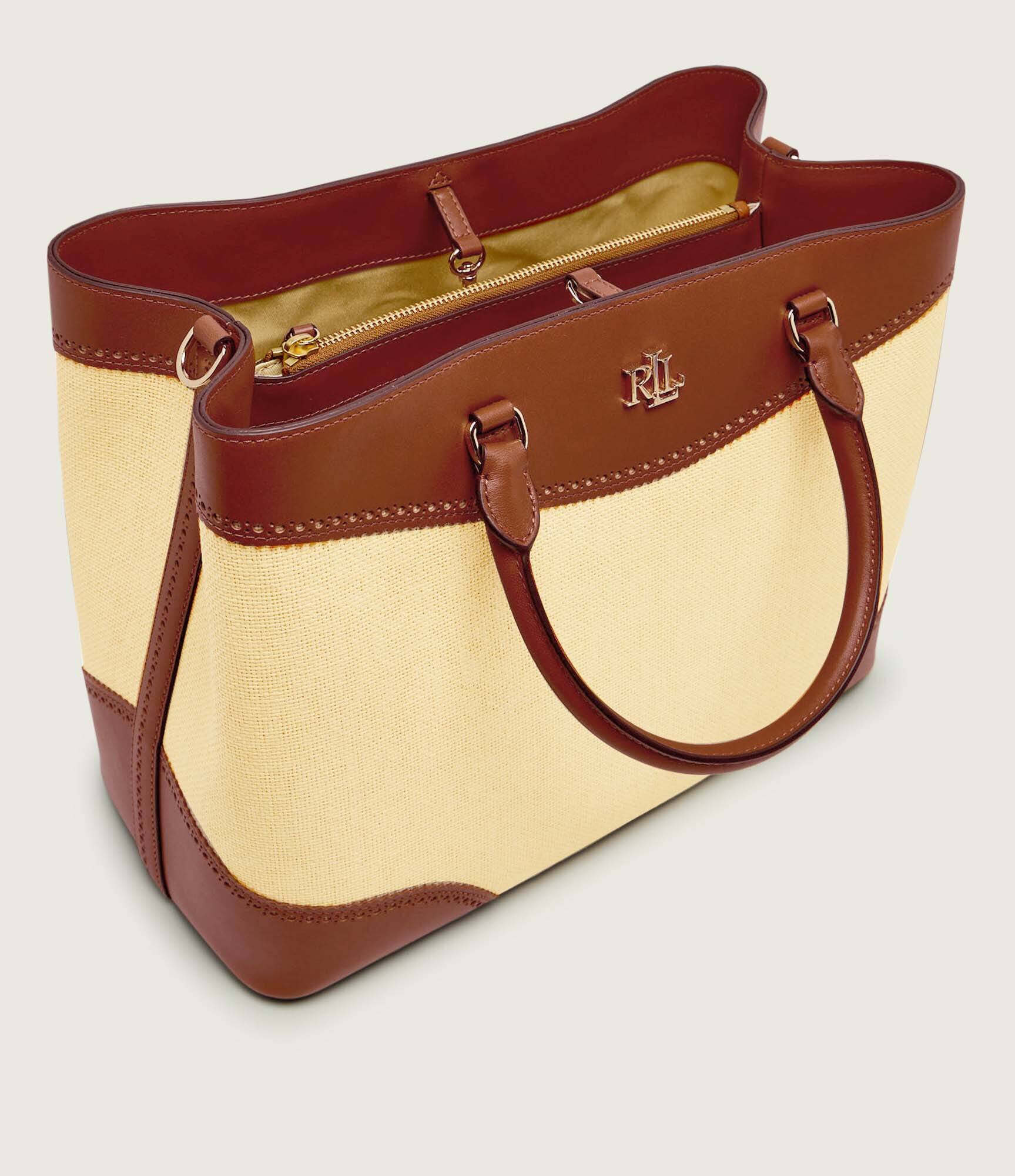 Lauren Ralph Lauren Geantă shopper MARCY cu adaos de piele