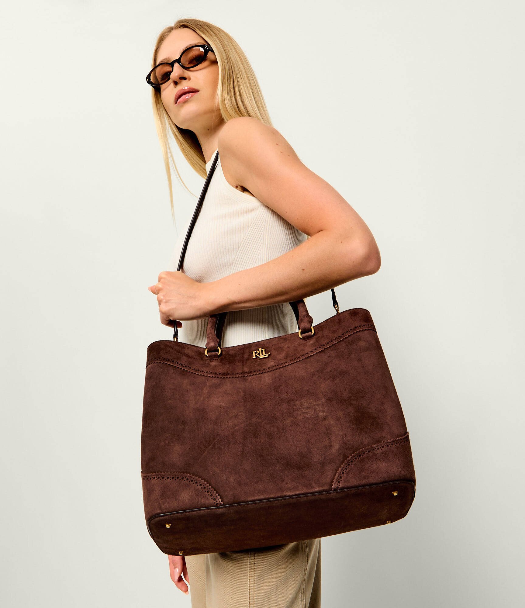 Lauren Ralph Lauren Geantă shopper Marcy | piele întoarsă