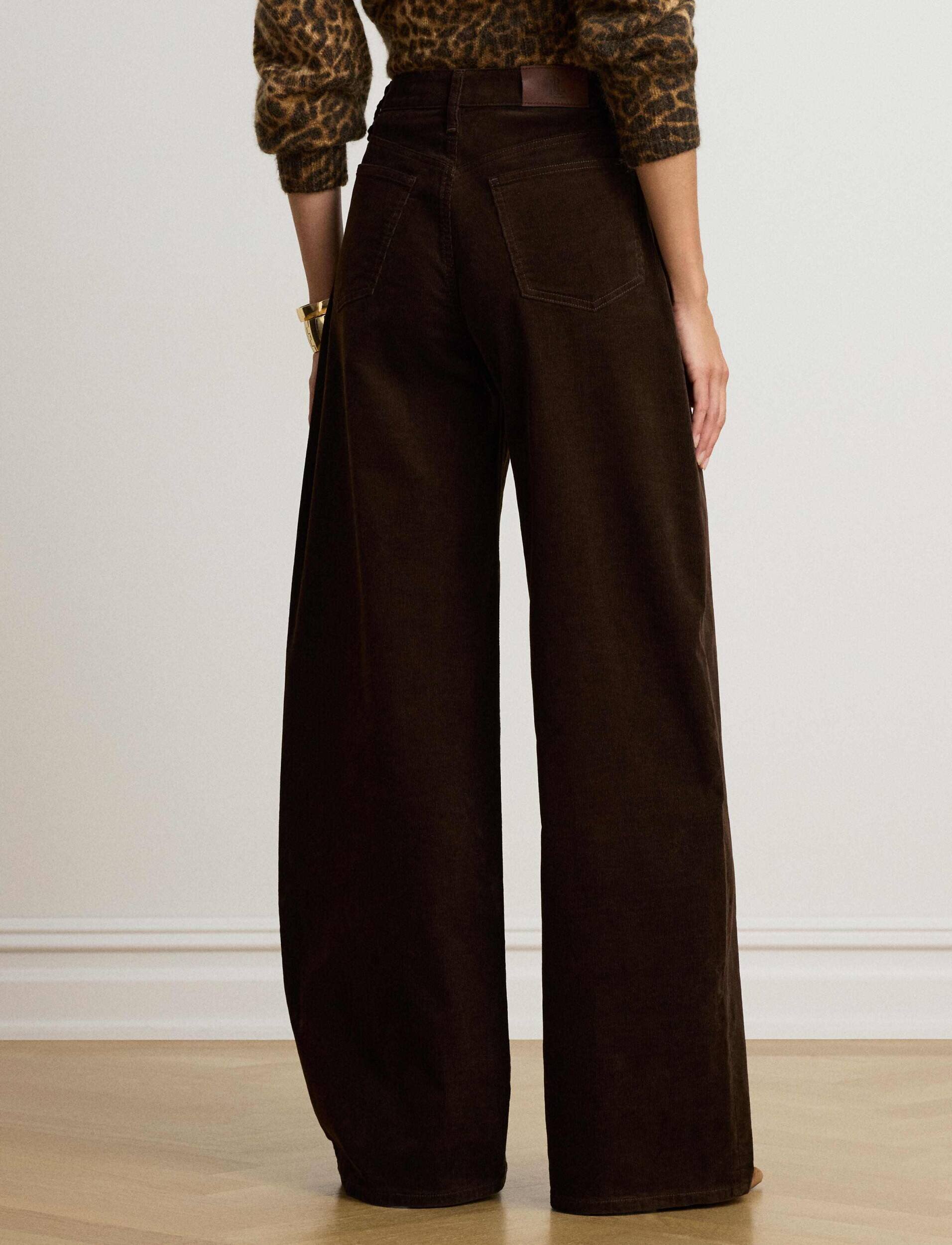 Lauren Ralph Lauren Pantaloni | catifea reiată | Relaxed fit | high rise