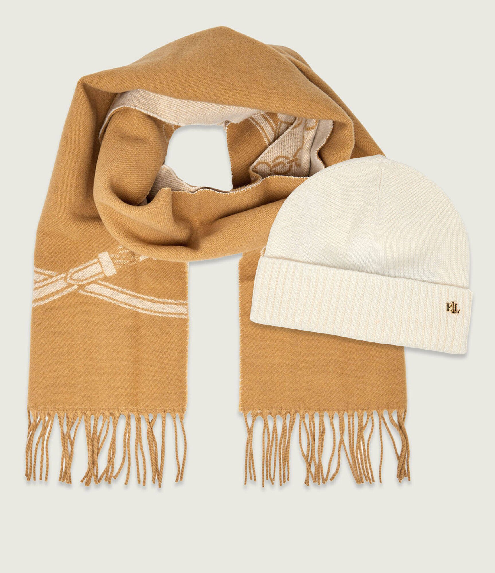 Lauren Ralph Lauren Șal + căciulă cu adaos de lână