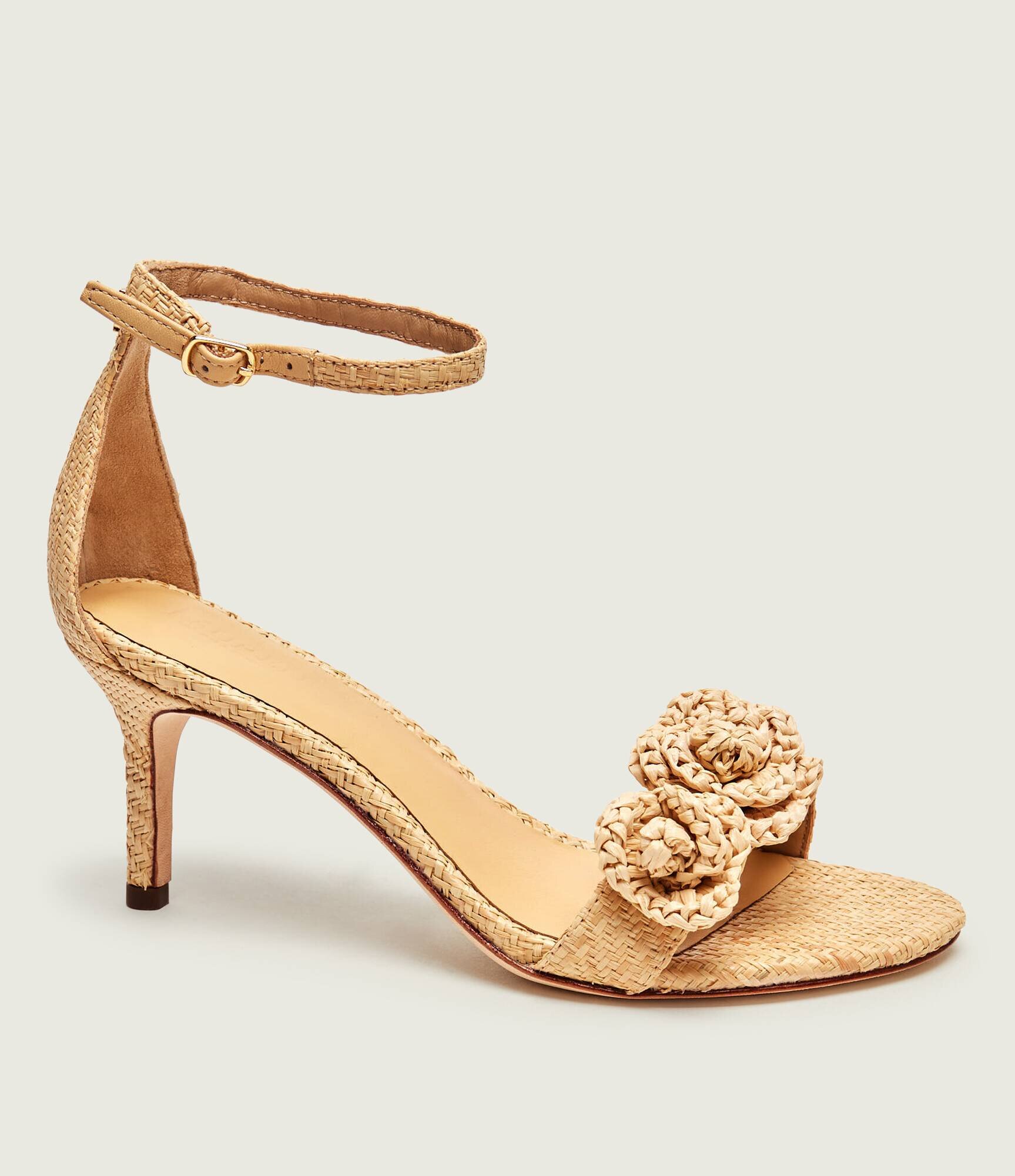 Lauren Ralph Lauren Sandale cu toc subțire Allie cu adaos de piele