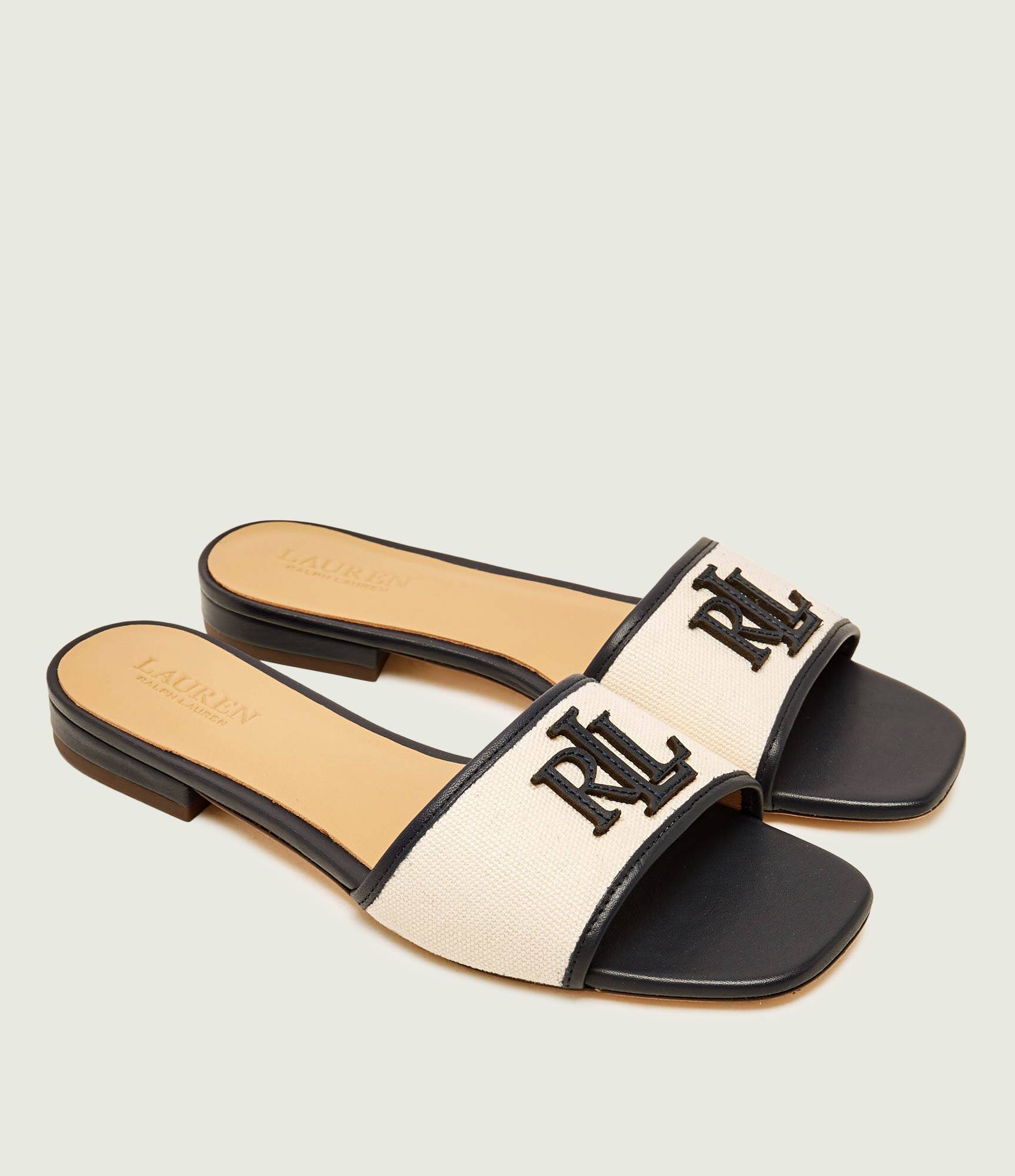 Lauren Ralph Lauren Șlapi EVERLEY cu adaos de piele