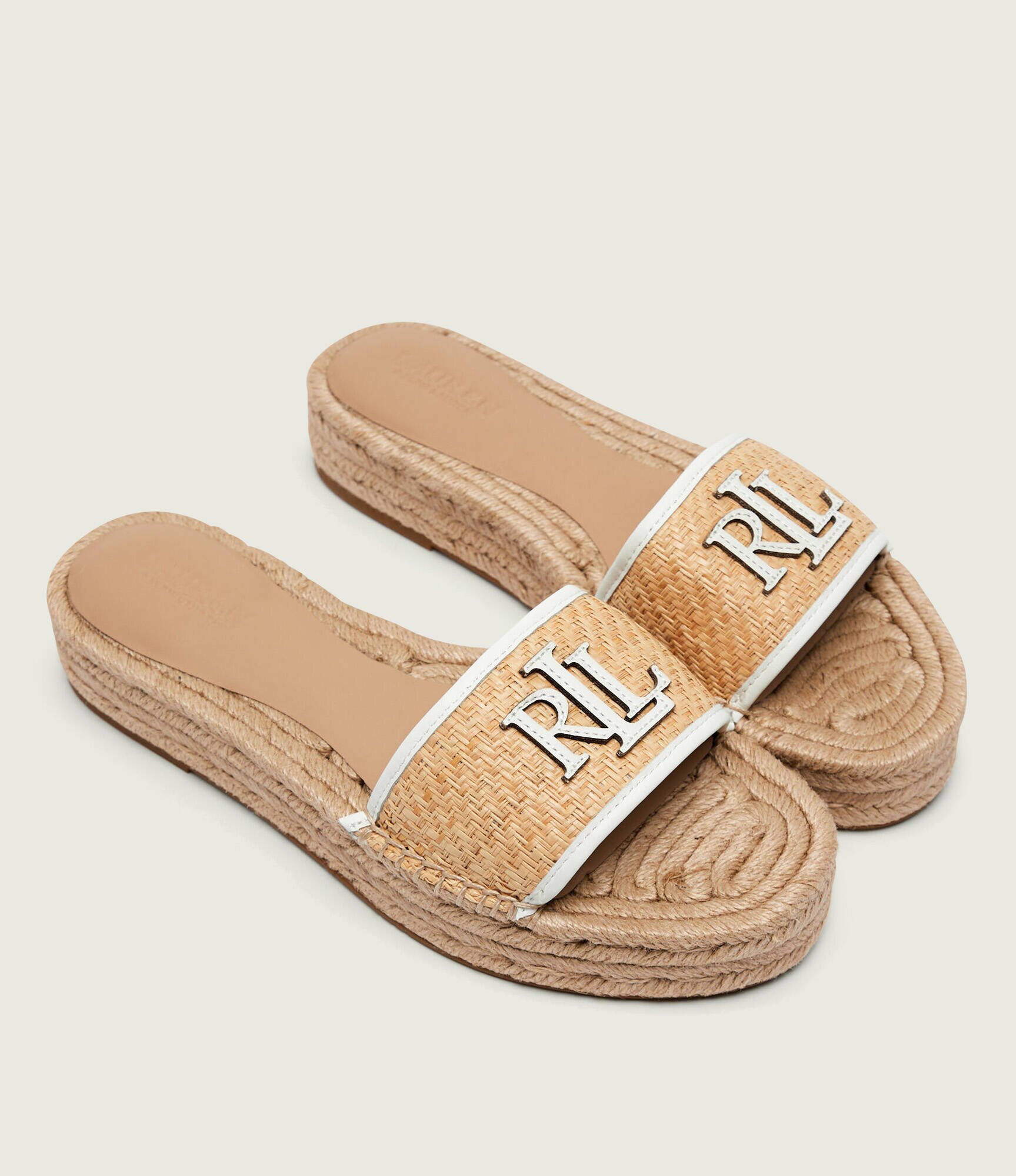 Lauren Ralph Lauren Șlapi POLLY cu adaos de piele
