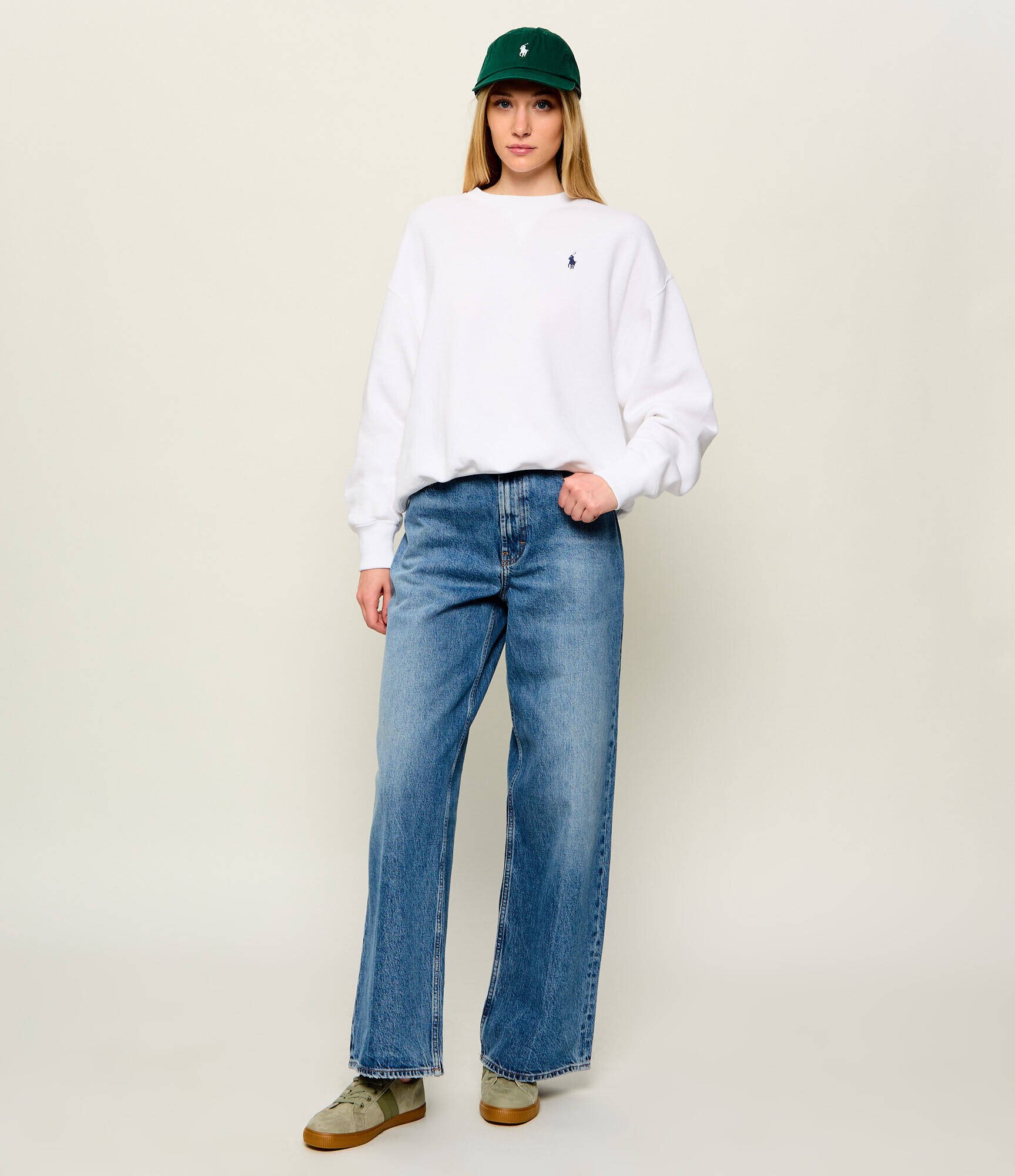 Lauren Ralph Lauren Sneakers JANSON II | piele întoarsă cu adaos de piele