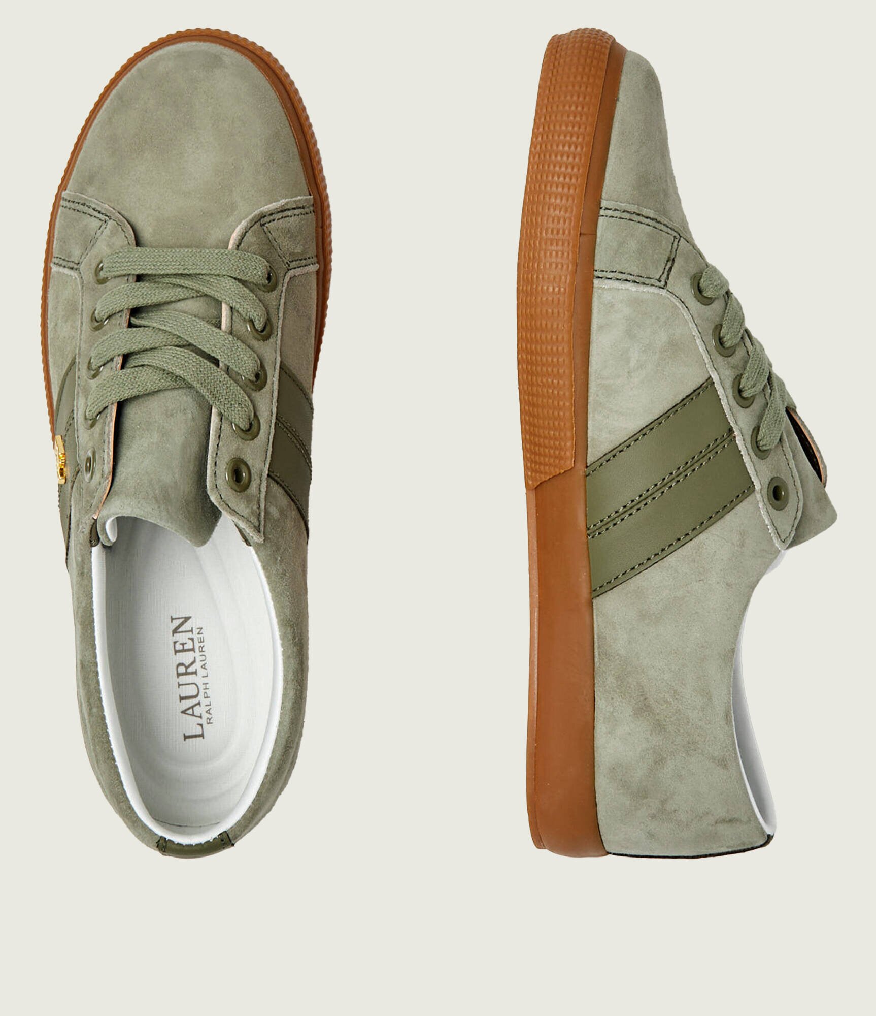 Lauren Ralph Lauren Sneakers JANSON II | piele întoarsă cu adaos de piele
