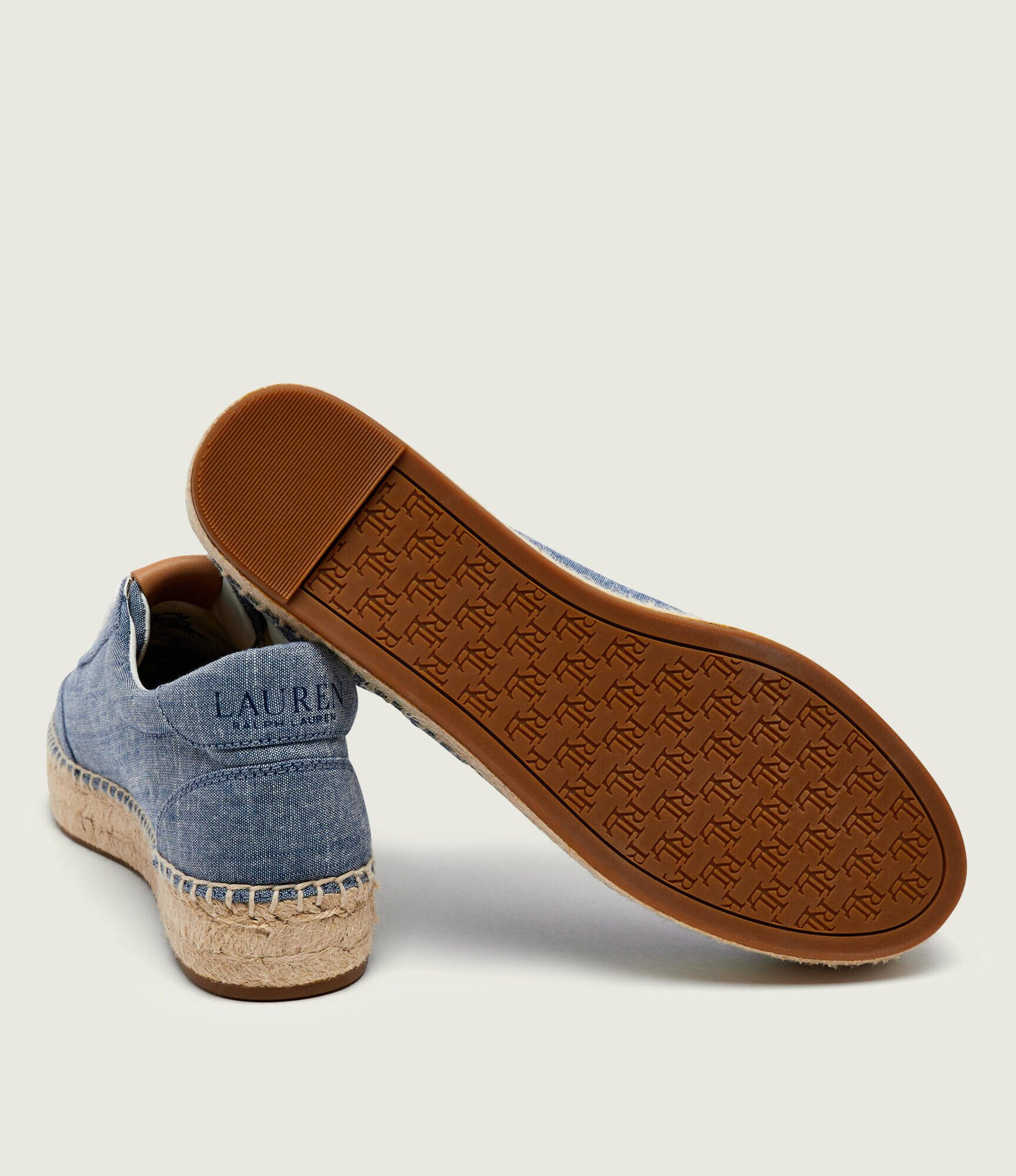 Lauren Ralph Lauren Sneakers Luize Chambray cu adaos de piele