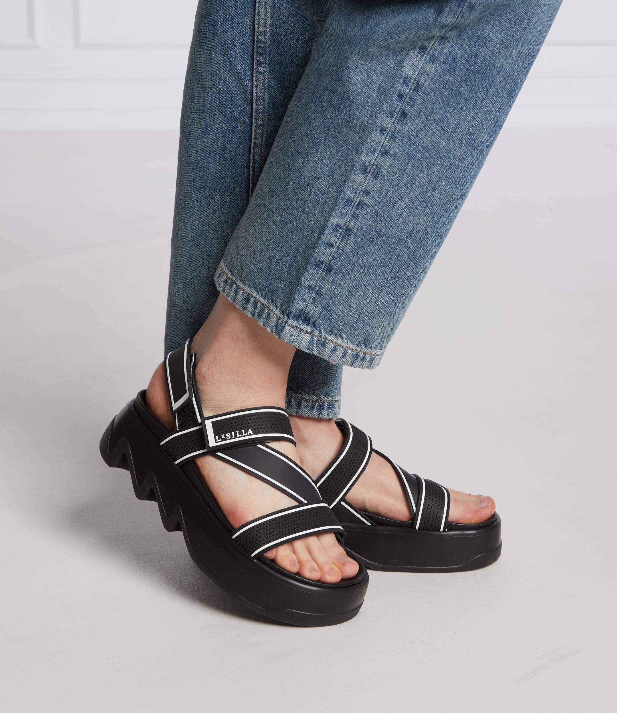 Le Silla Sandale cu adaos de piele