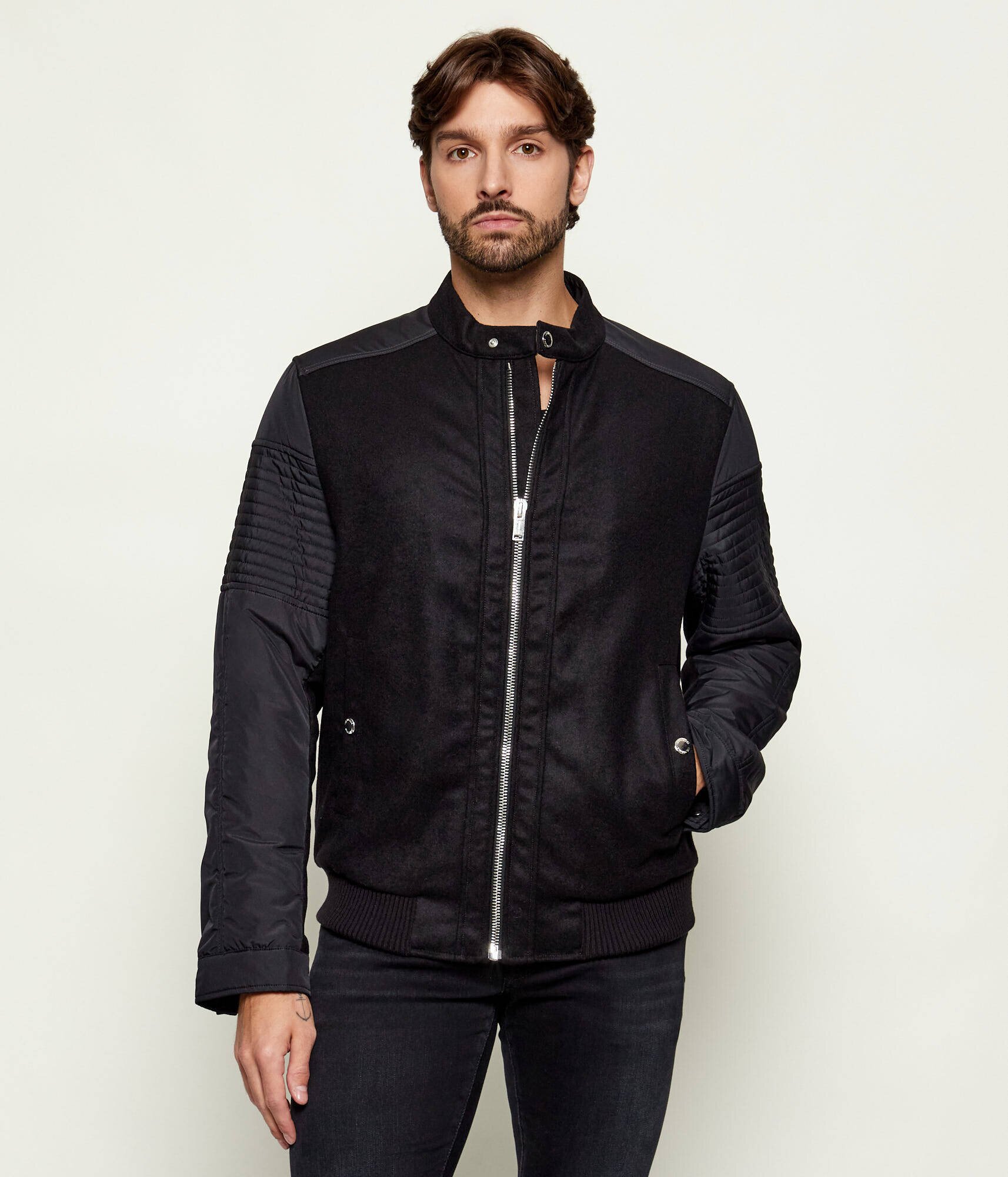 LES HOMMES de lână geacă | regular fit