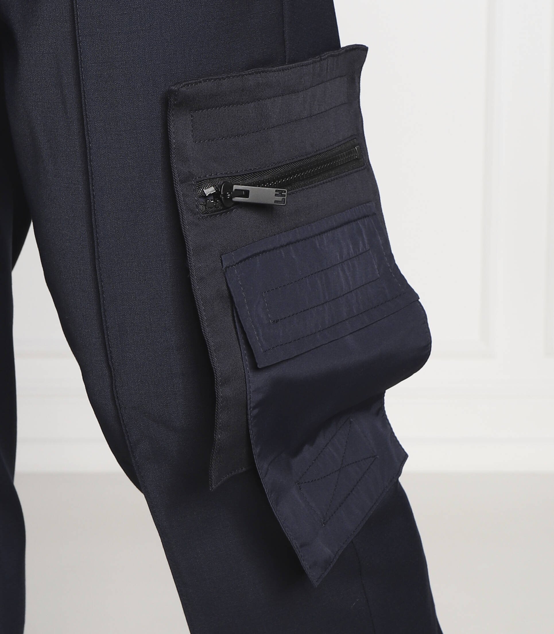 LES HOMMES de lână pantaloni cargo | regular fit