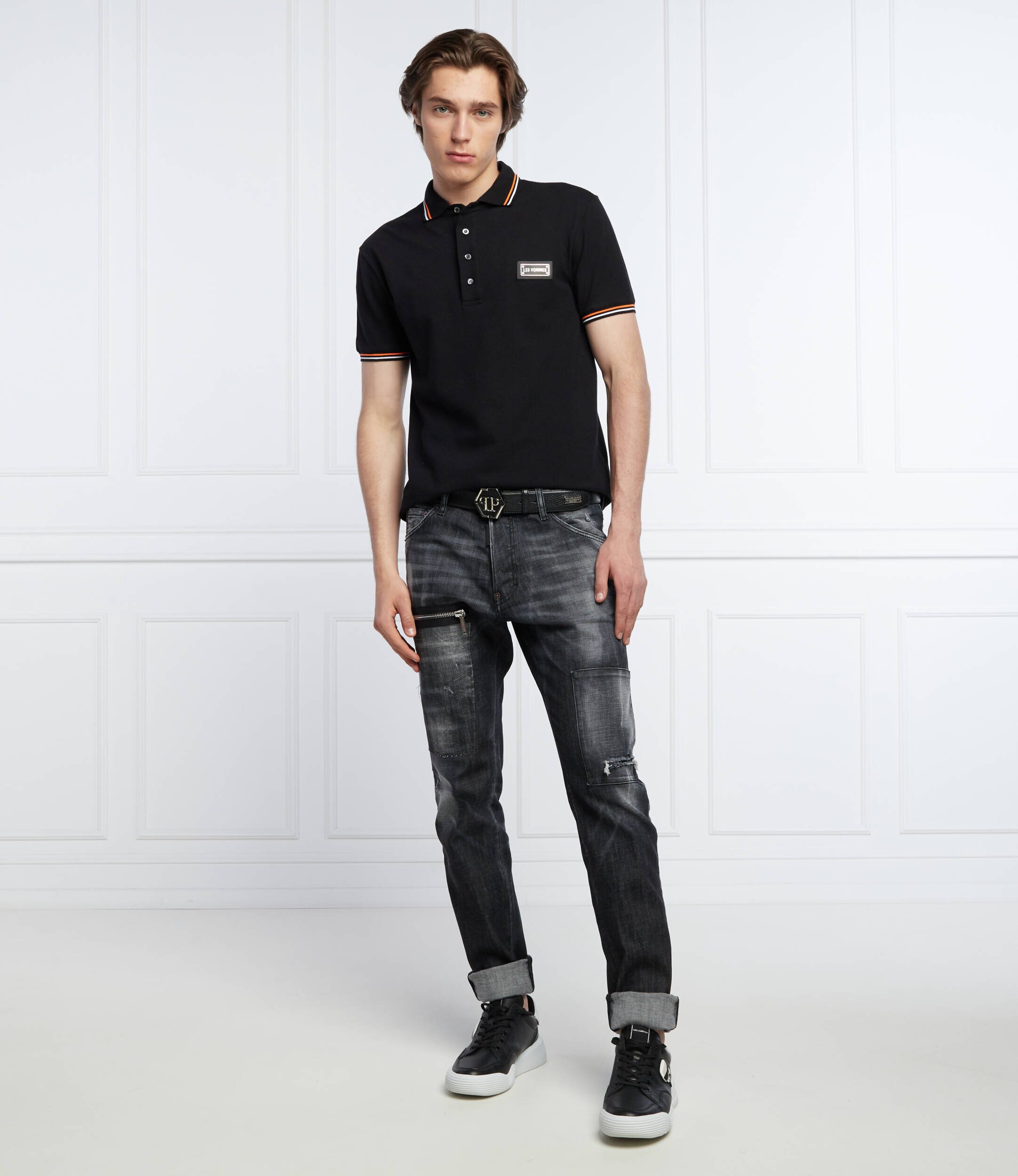 LES HOMMES Polo | Straight fit | pique
