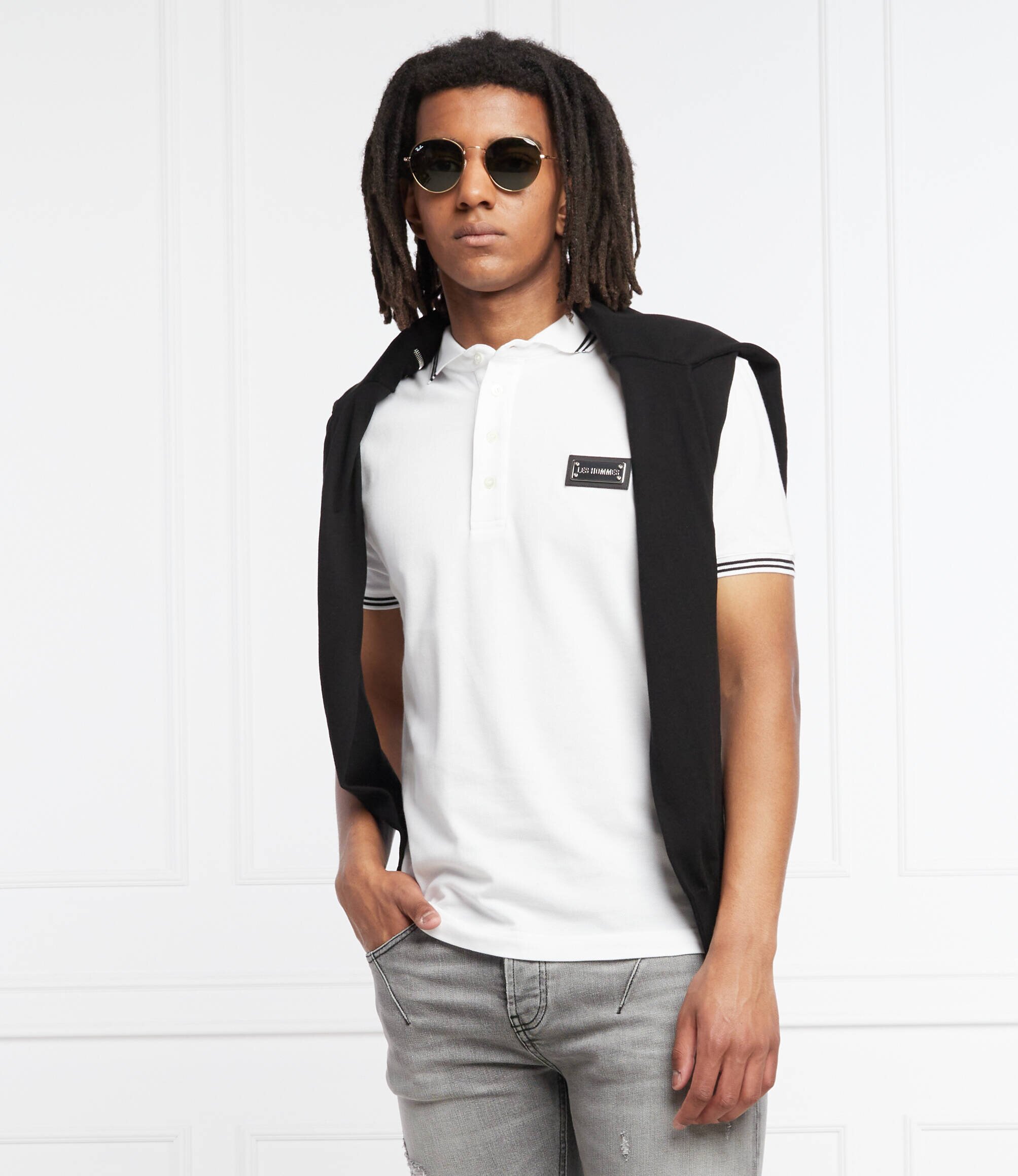 LES HOMMES Polo | Straight fit | pique