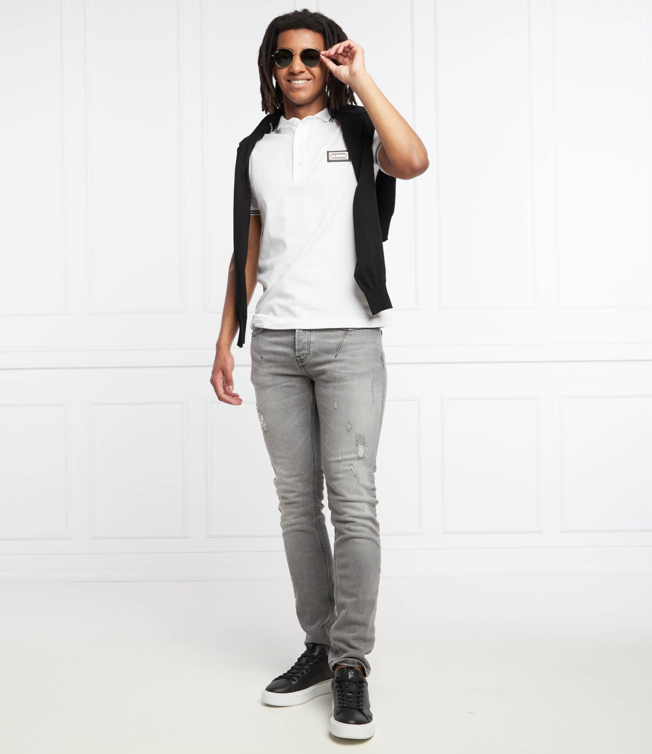 LES HOMMES Polo | Straight fit | pique