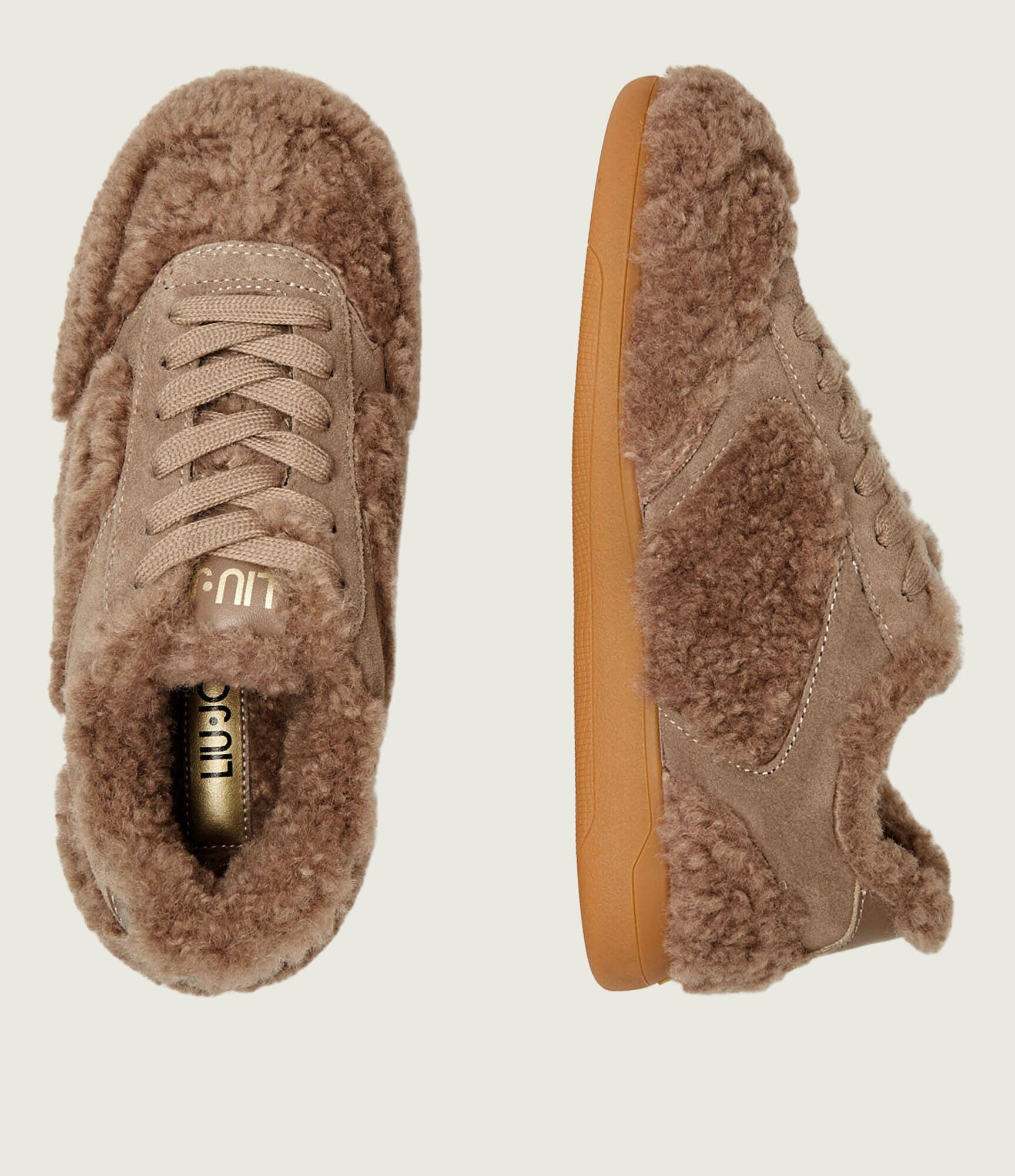 Liu Jo Căptușite sneakers Connor 01 | shearling | piele întoarsă