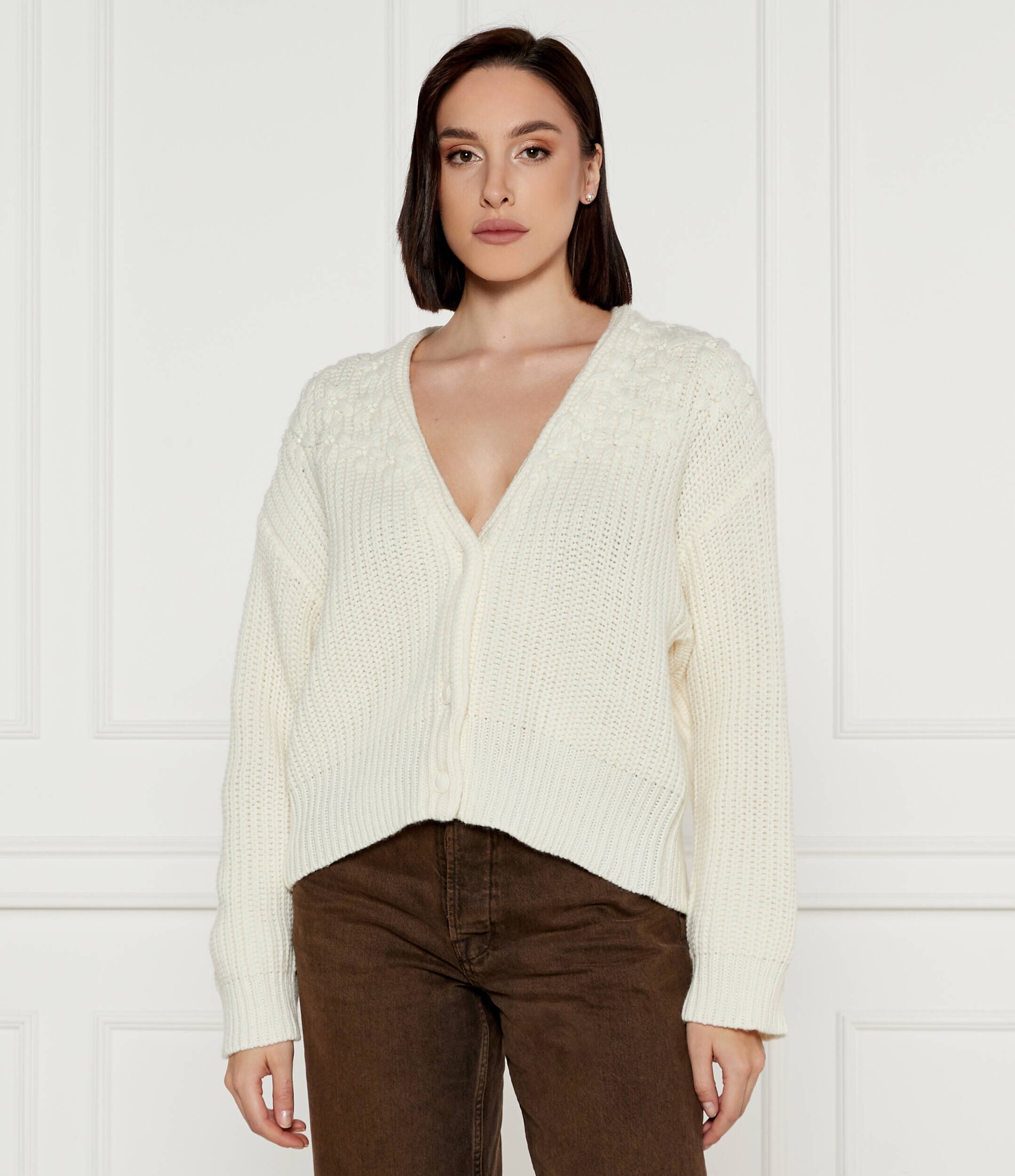 Liu Jo Cardigan | Relaxed fit cu adaos de lână