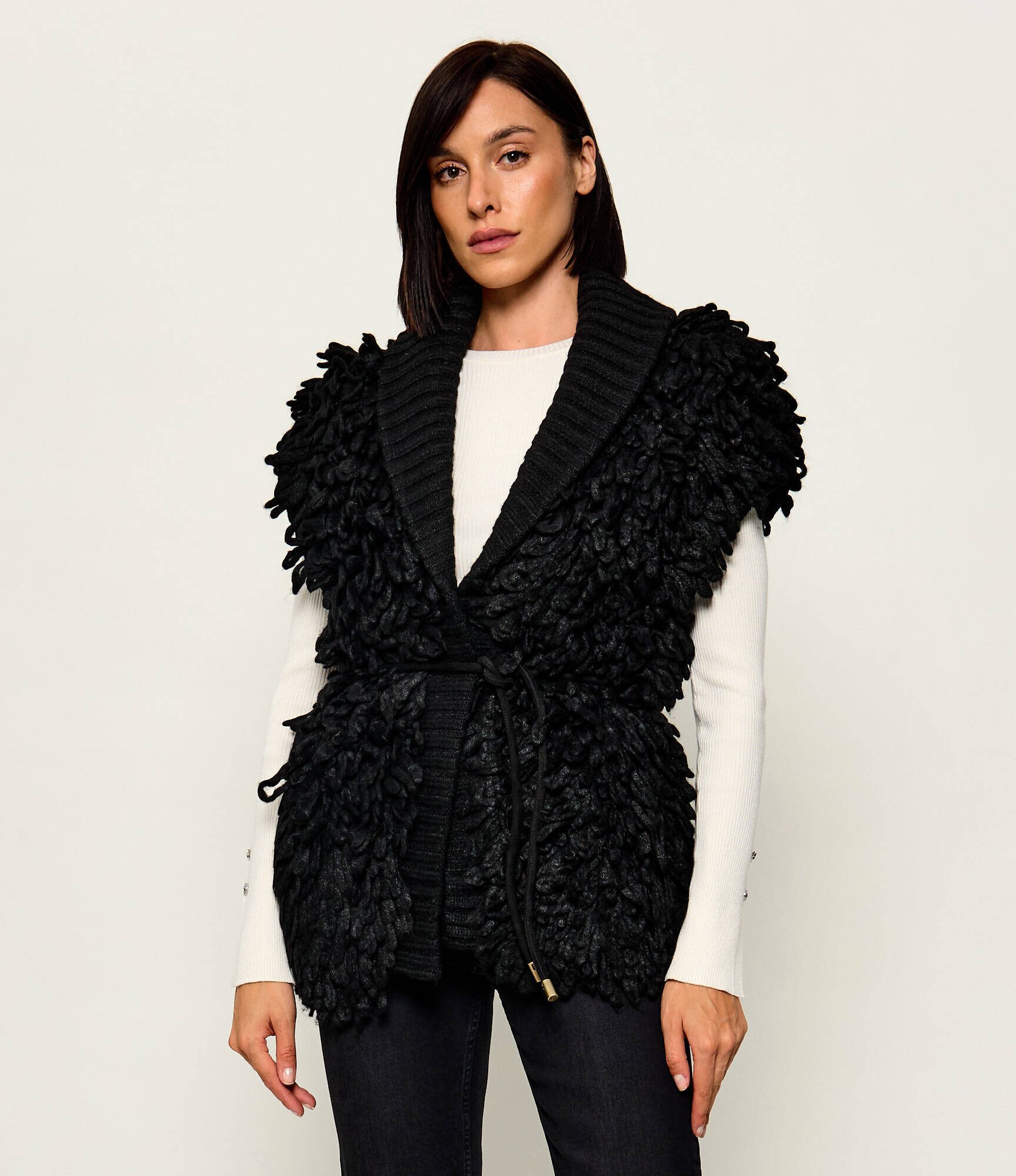 Liu Jo Cardigan | shearling | Relaxed fit cu adaos de lână
