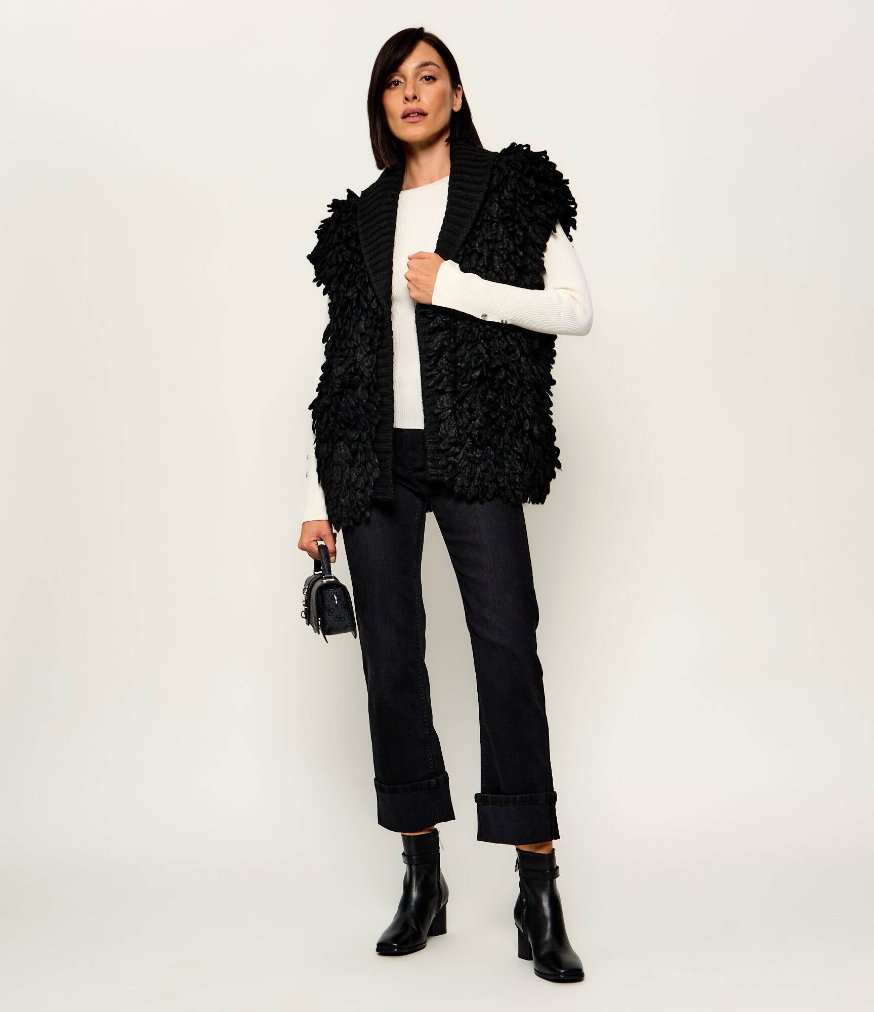 Liu Jo Cardigan | shearling | Relaxed fit cu adaos de lână