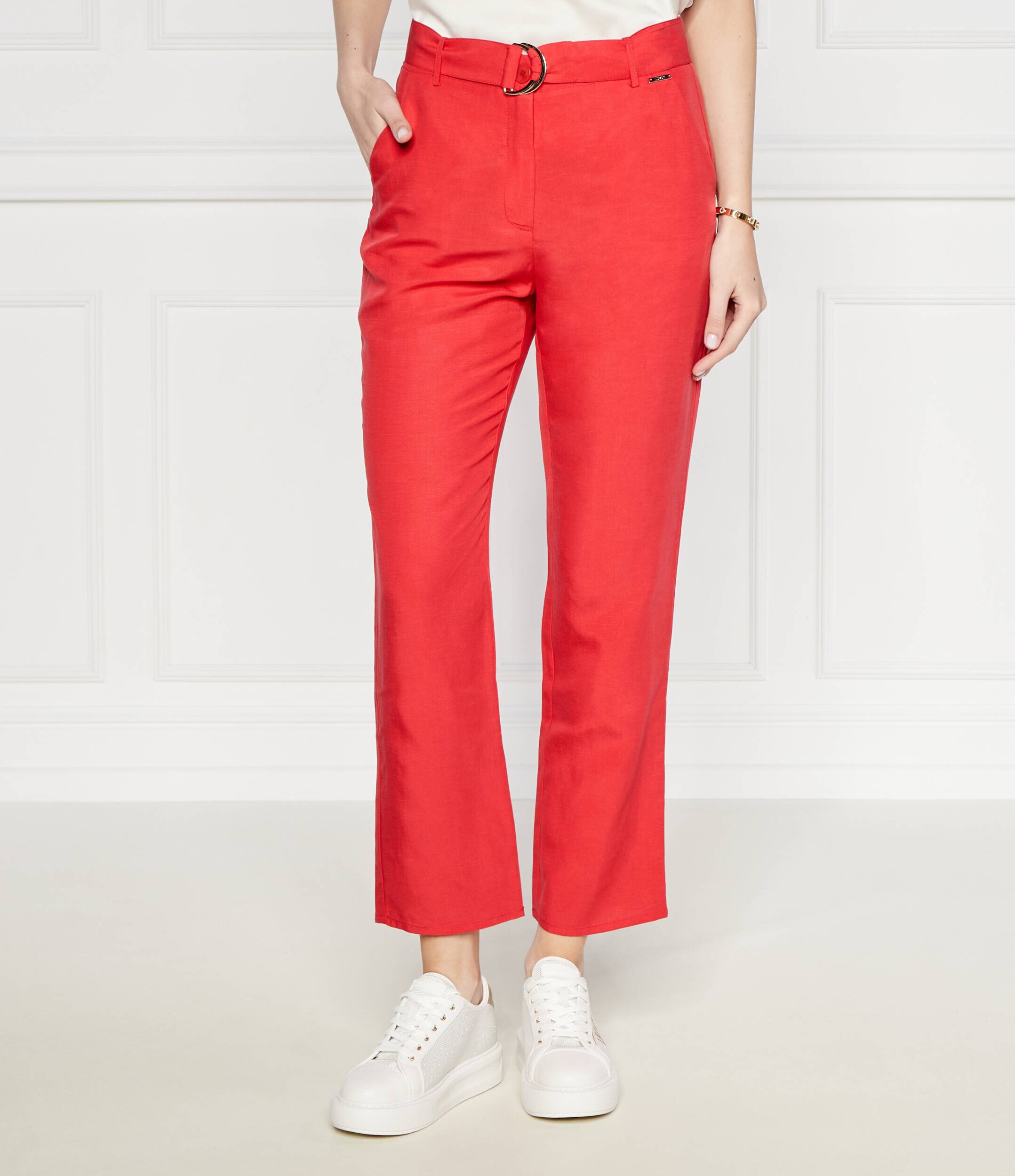 Liu Jo Pantaloni chino + curea | regular fit | cu adaos de in