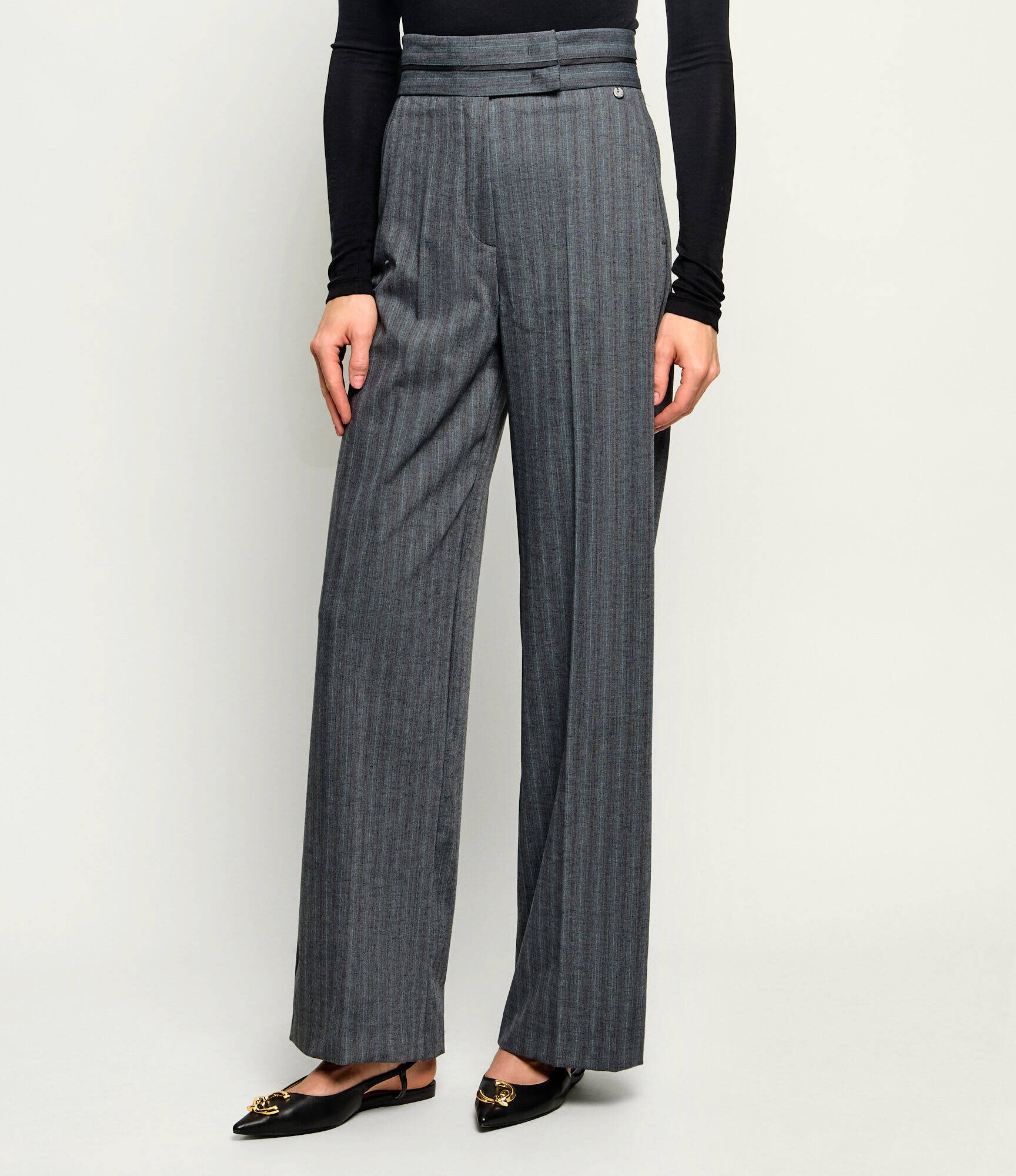 Liu Jo Pantaloni | Relaxed fit cu adaos de lână